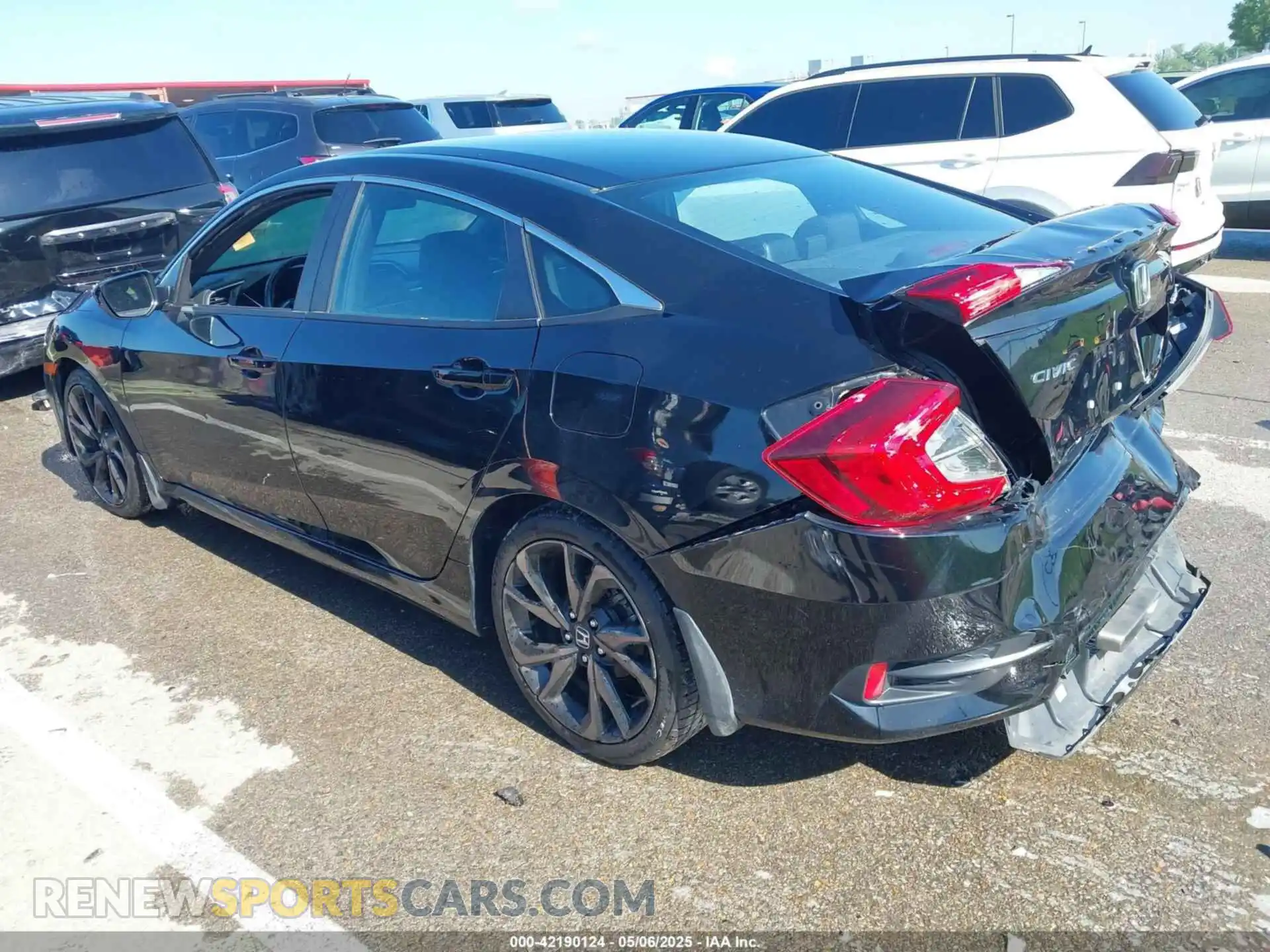 3 fotografías del automóvil dañado 19XFC2F80LE016284 HONDA CIVIC 2020