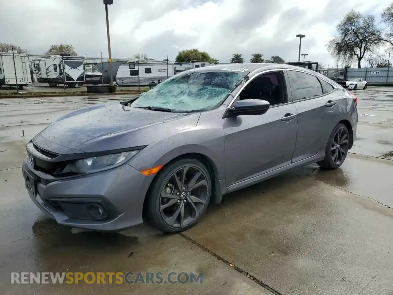 1 Photograph of a damaged car 19XFC2F80LE205694 HONDA CIVIC 2020