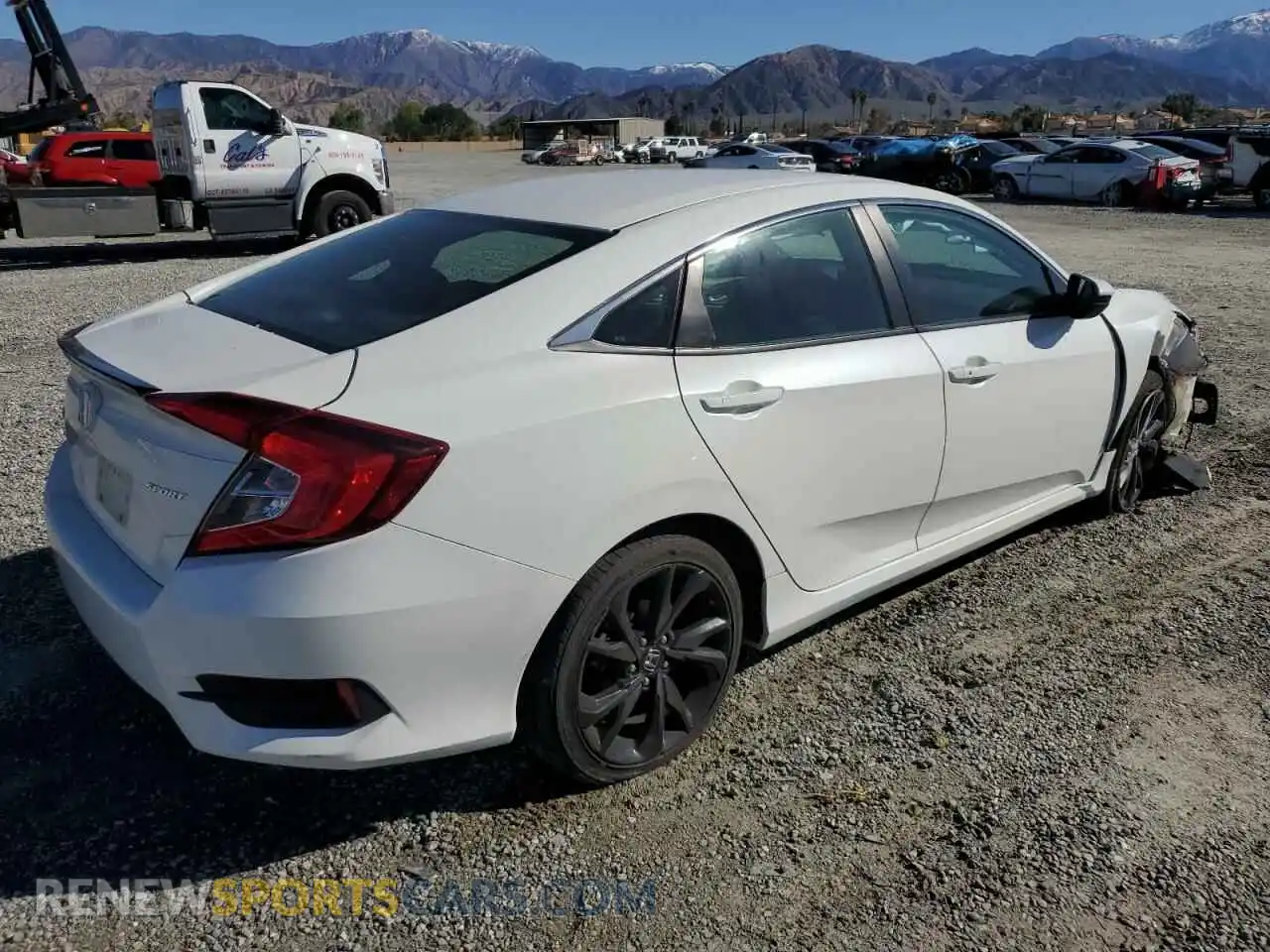 3 Photograph of a damaged car 19XFC2F80LE212340 HONDA CIVIC 2020