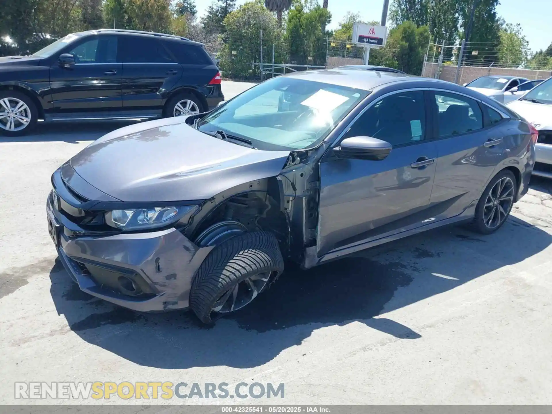 2 fotografías del automóvil dañado 19XFC2F83LE201395 HONDA CIVIC 2020