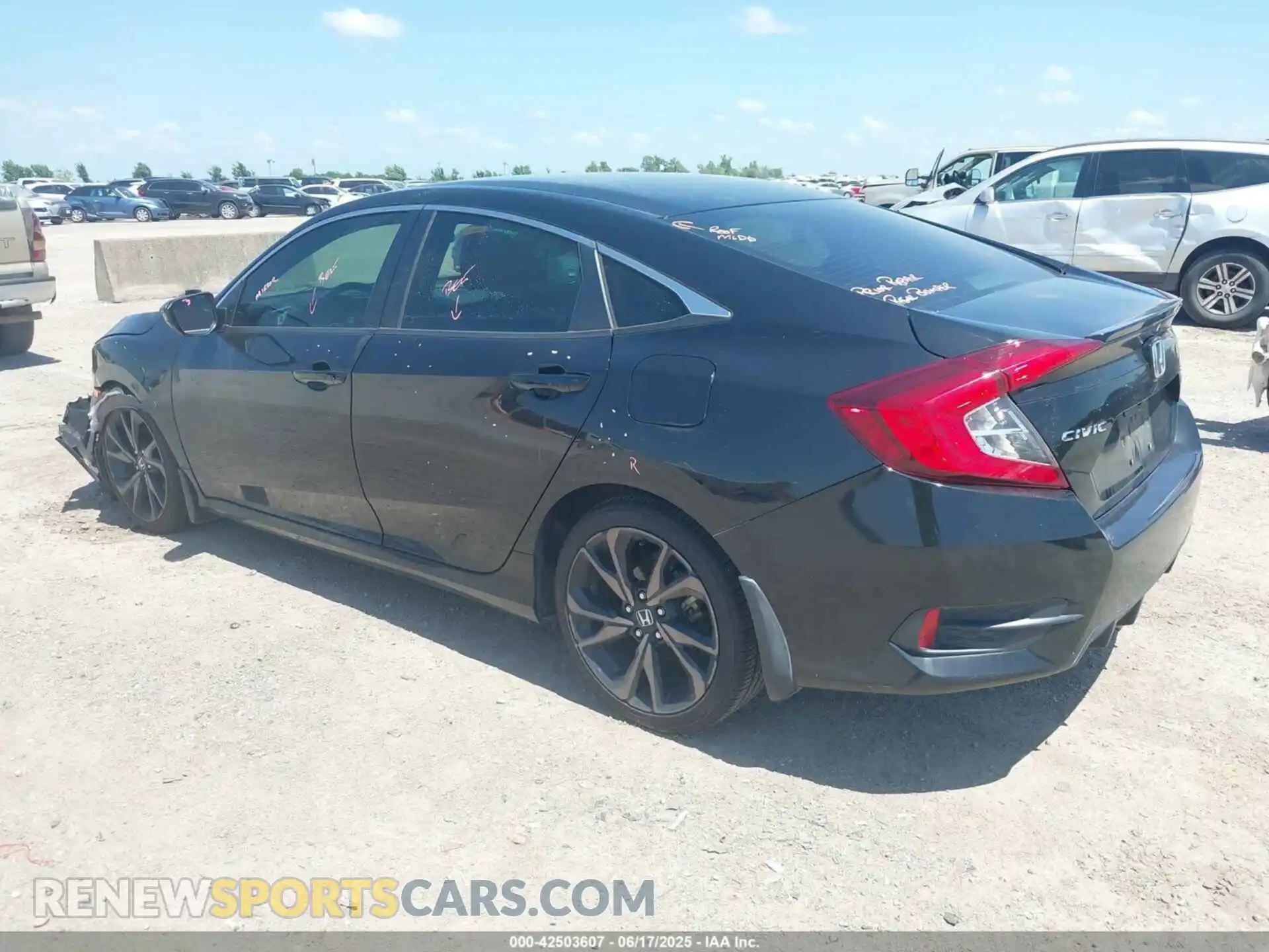 3 fotografías del automóvil dañado 19XFC2F85LE015860 HONDA CIVIC 2020