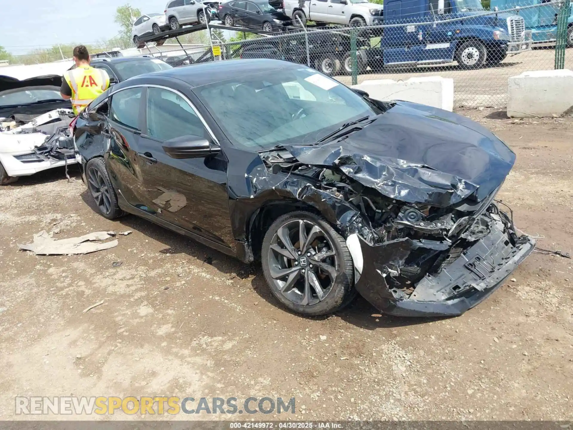 1 Photograph of a damaged car 19XFC2F89LE016266 HONDA CIVIC 2020
