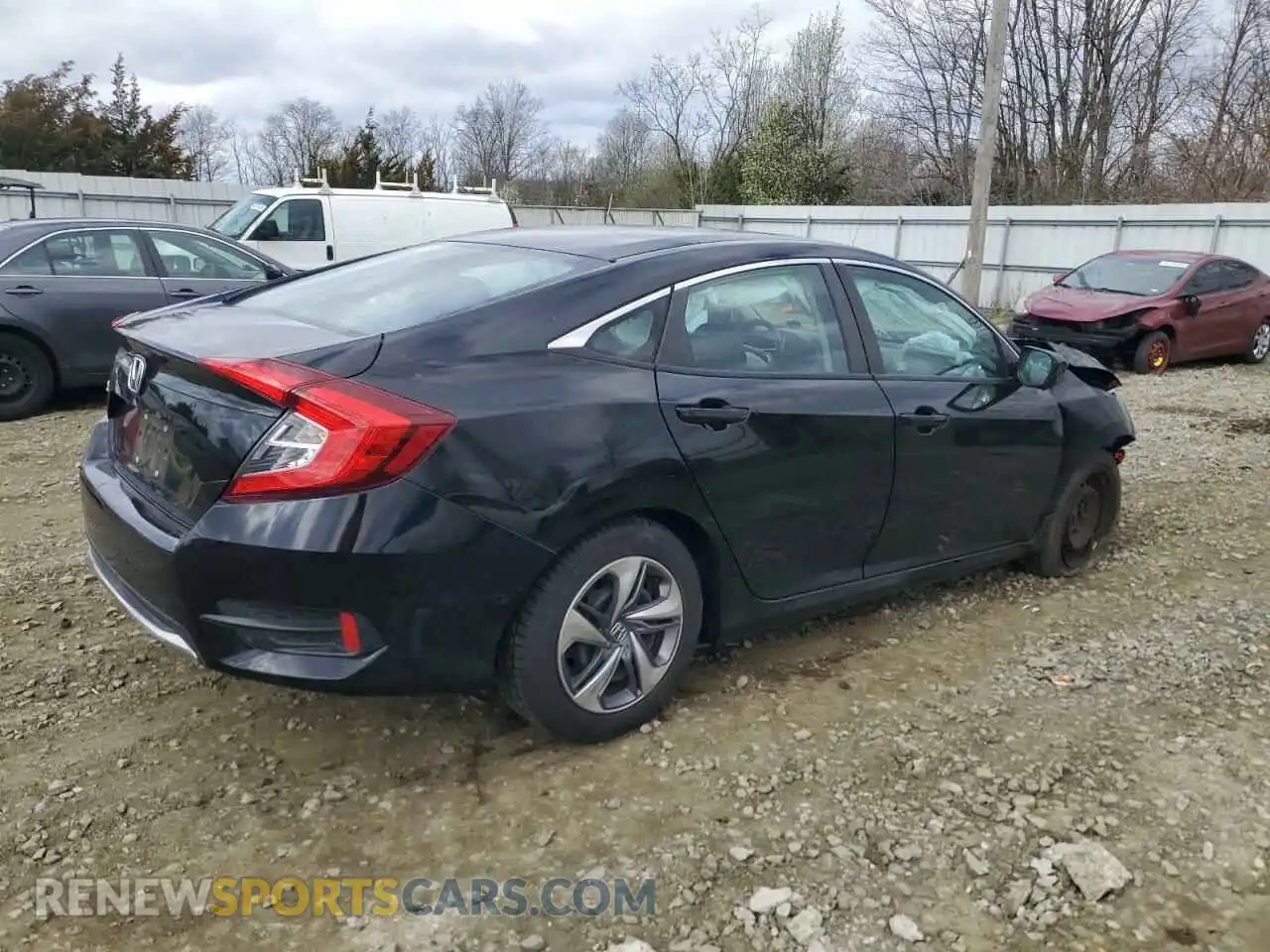 3 fotografías del automóvil dañado 2HGFC2F67LH564920 HONDA CIVIC 2020
