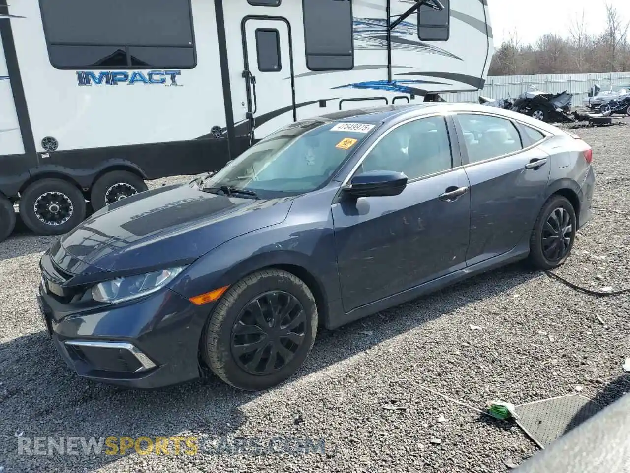 1 Photograph of a damaged car 2HGFC2F6XLH526078 HONDA CIVIC 2020