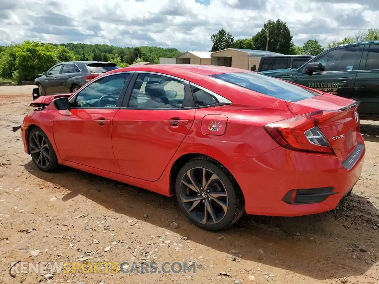 2 Photograph of a damaged car 2HGFC2F80LH550293 HONDA CIVIC 2020