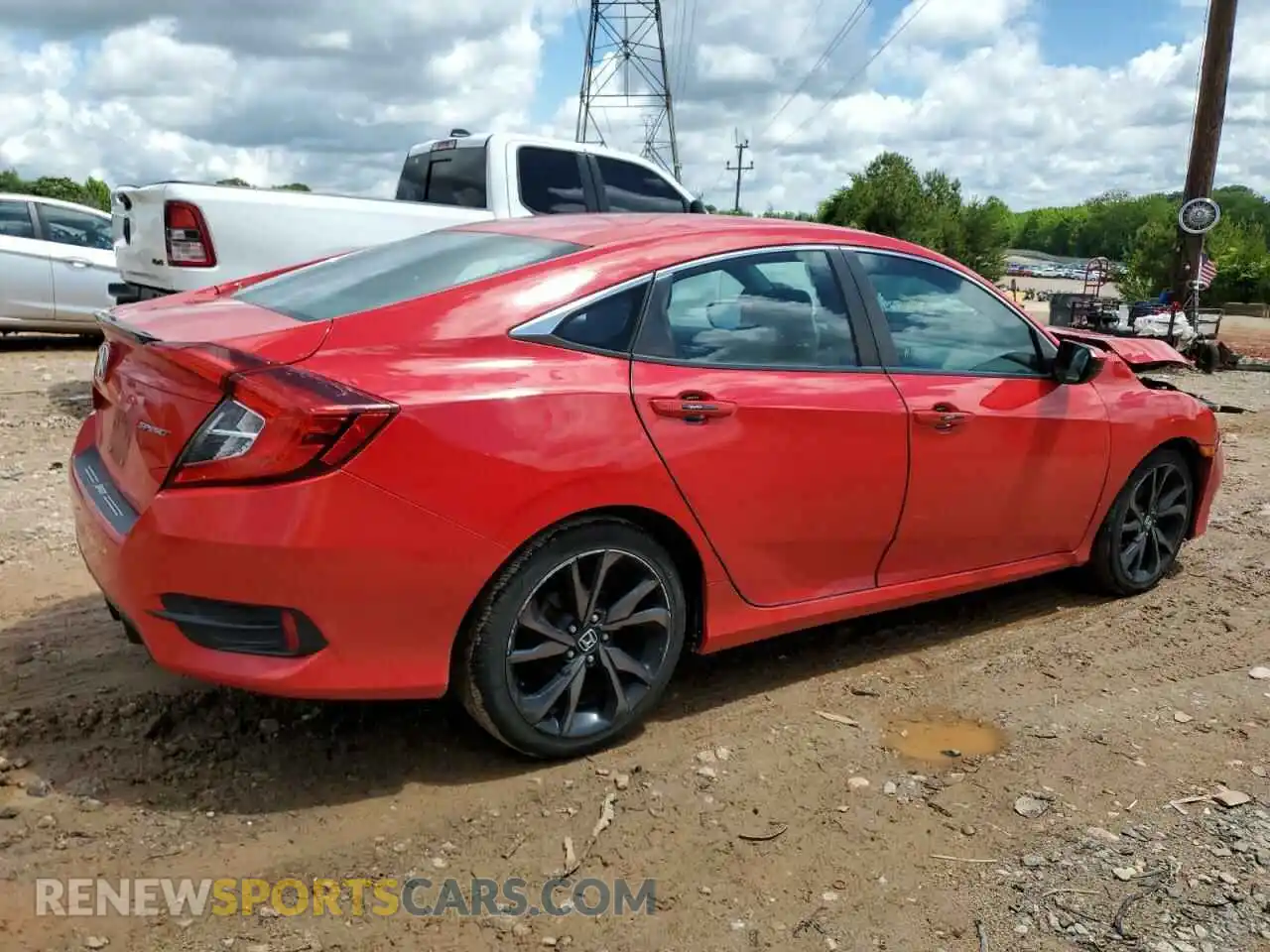3 Photograph of a damaged car 2HGFC2F80LH550293 HONDA CIVIC 2020