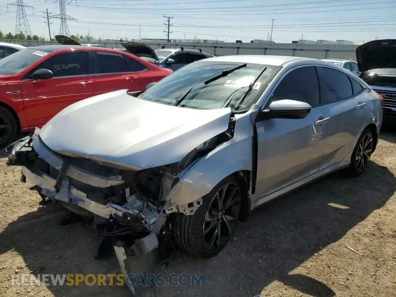 1 Photograph of a damaged car 2HGFC2F83LH535593 HONDA CIVIC 2020