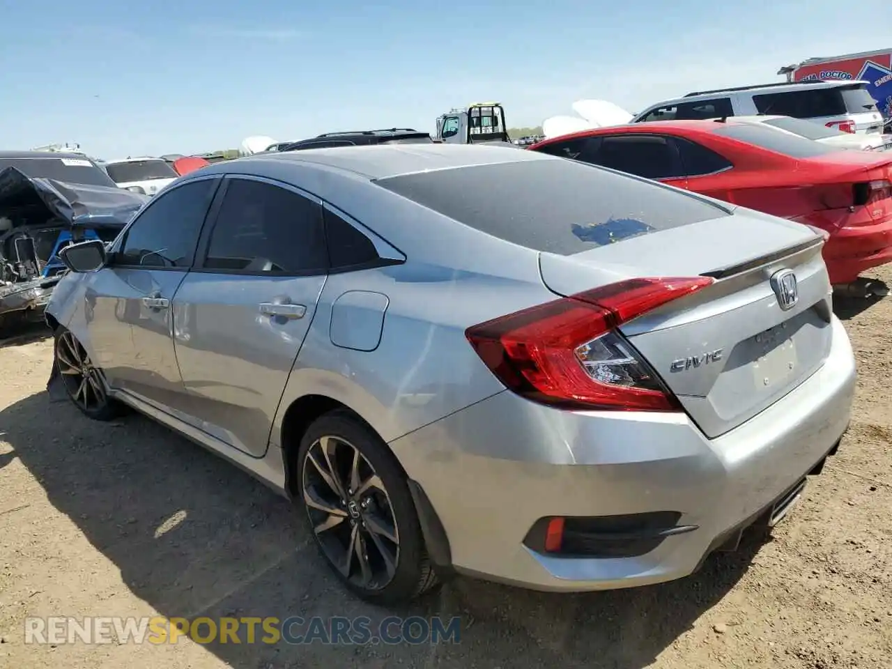 2 Photograph of a damaged car 2HGFC2F83LH535593 HONDA CIVIC 2020