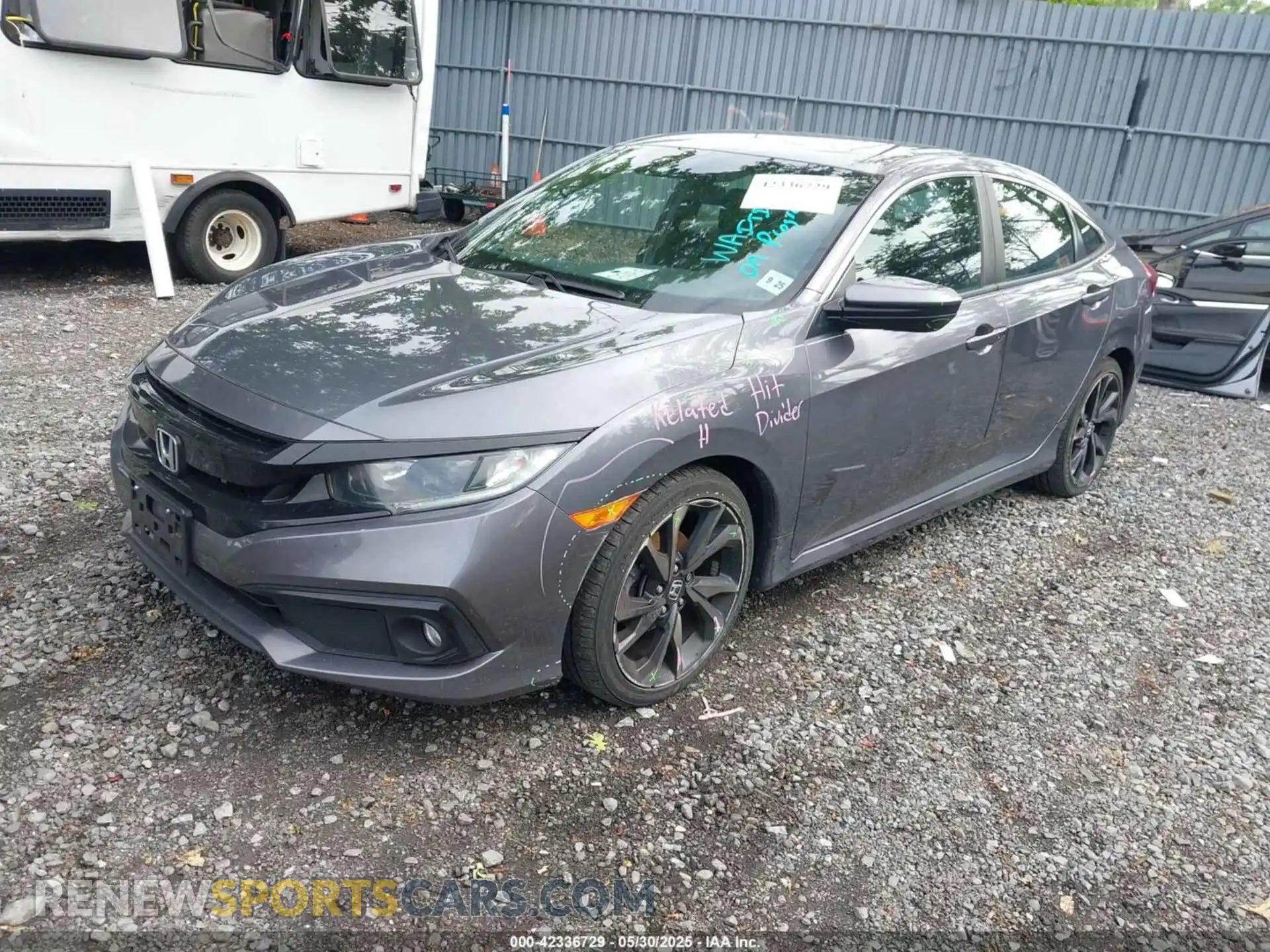 2 Photograph of a damaged car 2HGFC2F83LH581635 HONDA CIVIC 2020
