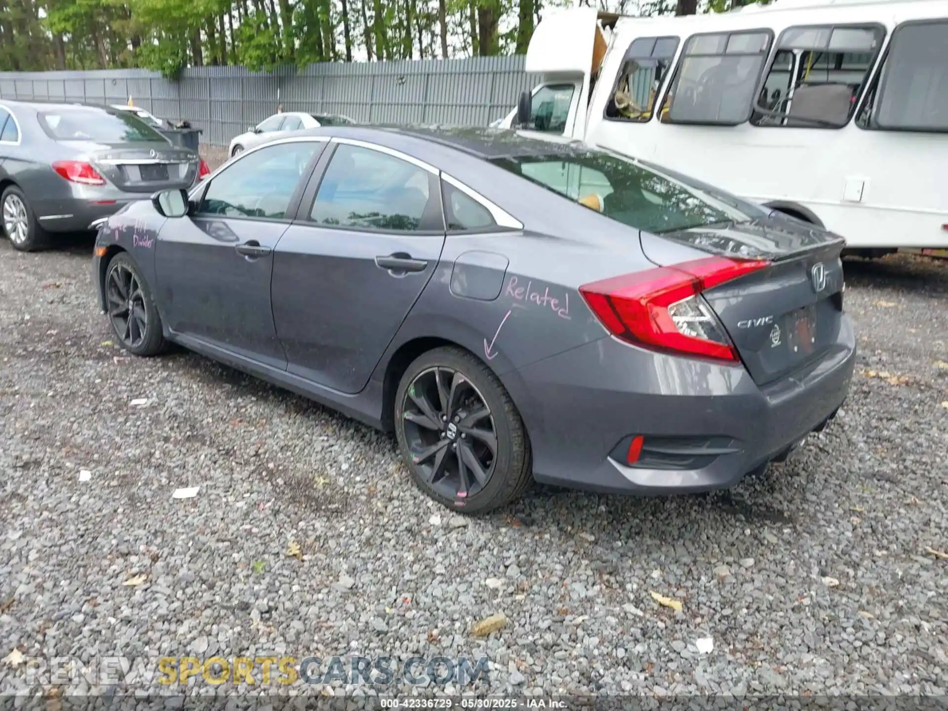 3 Photograph of a damaged car 2HGFC2F83LH581635 HONDA CIVIC 2020