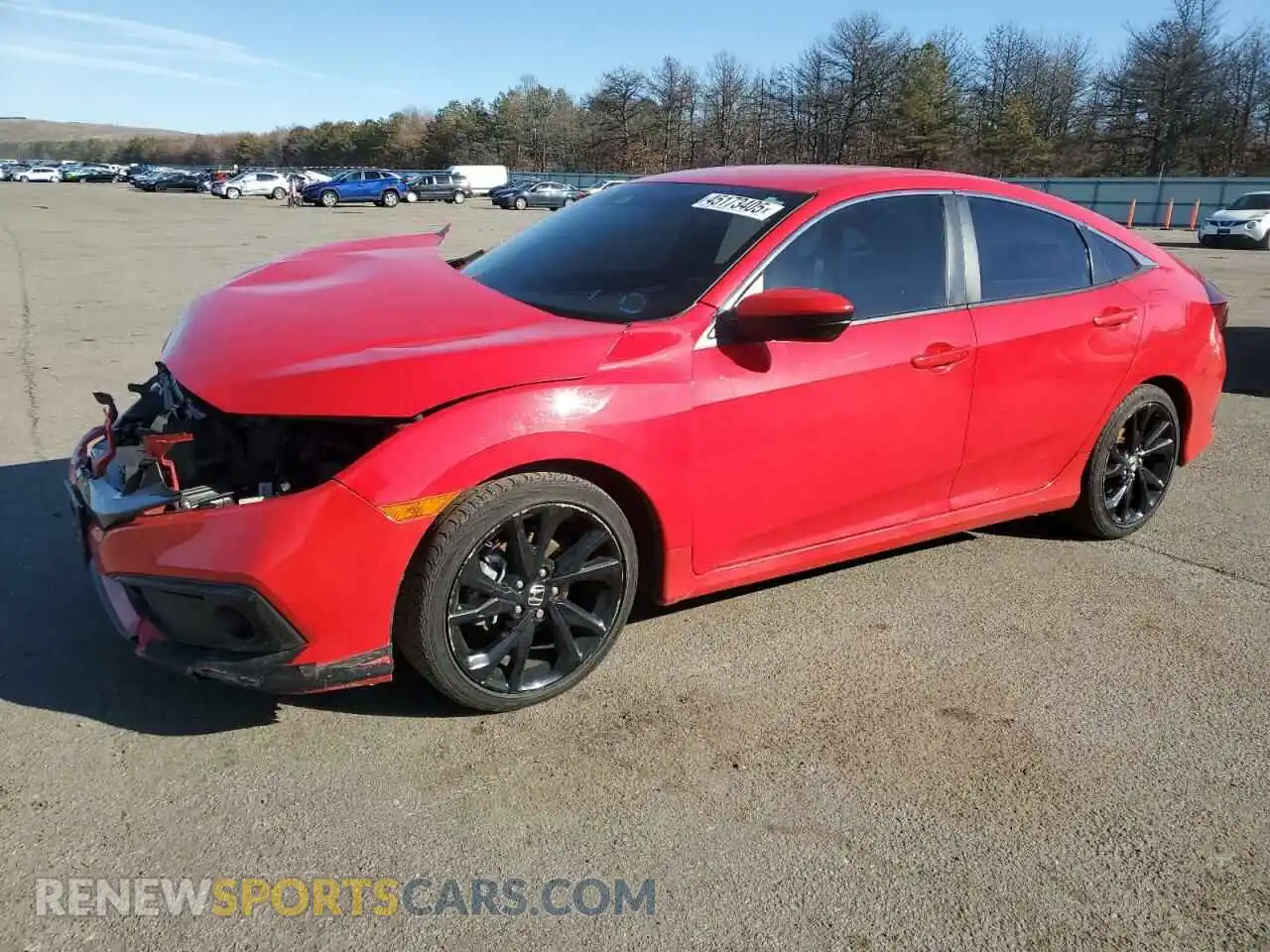 1 Photograph of a damaged car 2HGFC2F83LH596488 HONDA CIVIC 2020