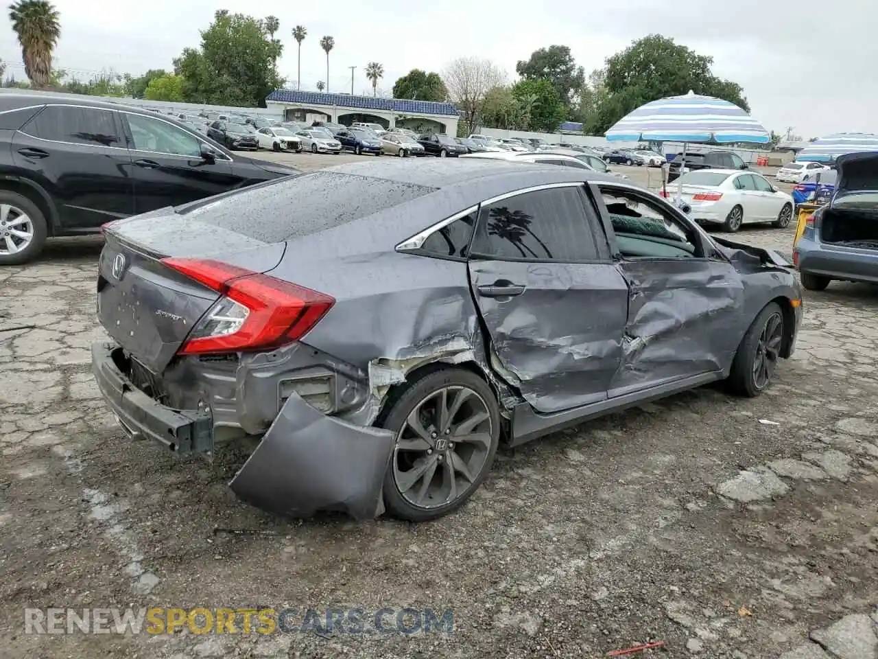 3 Photograph of a damaged car 2HGFC2F83LH599147 HONDA CIVIC 2020
