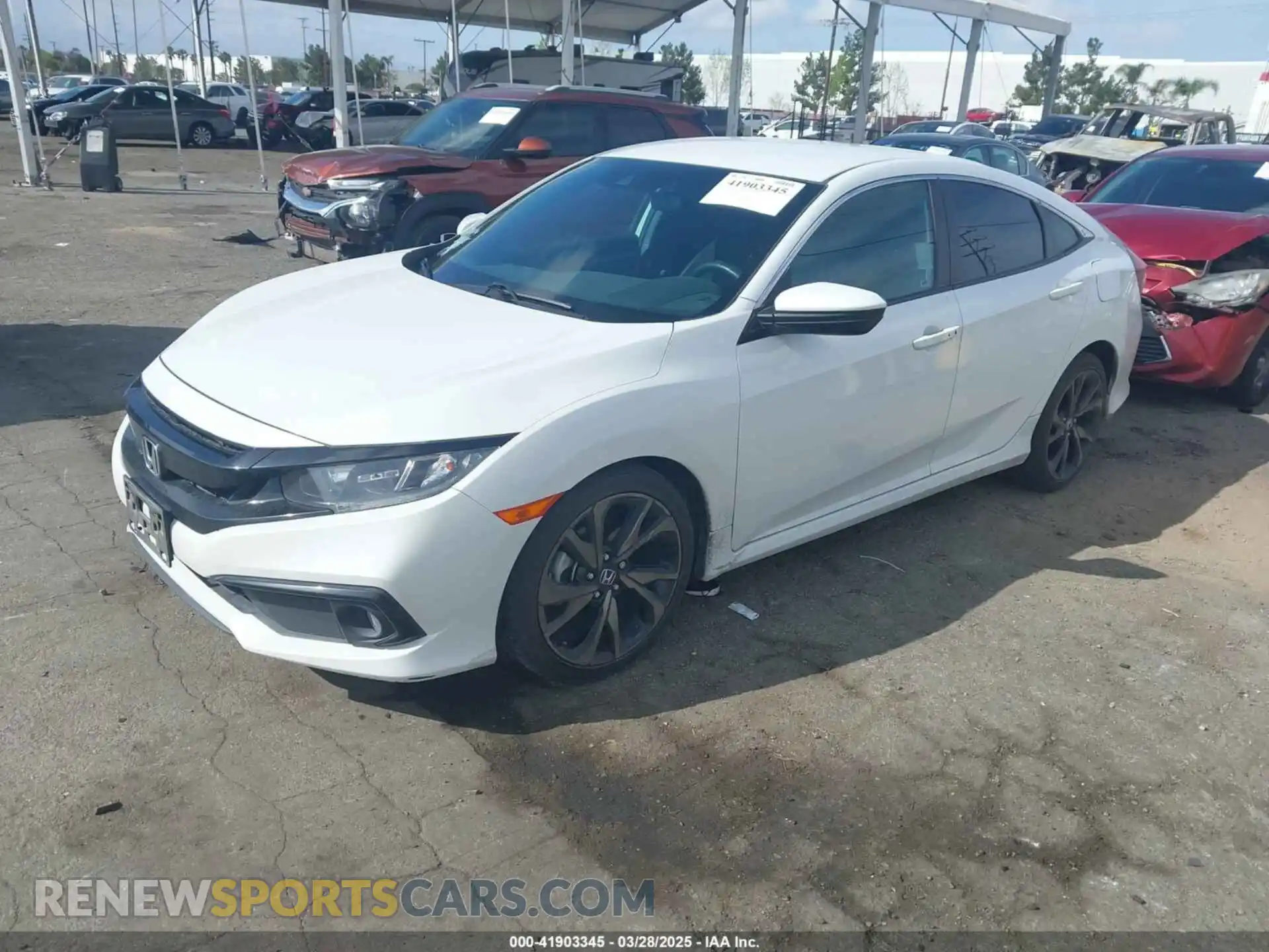 2 Photograph of a damaged car 2HGFC2F84LH600905 HONDA CIVIC 2020