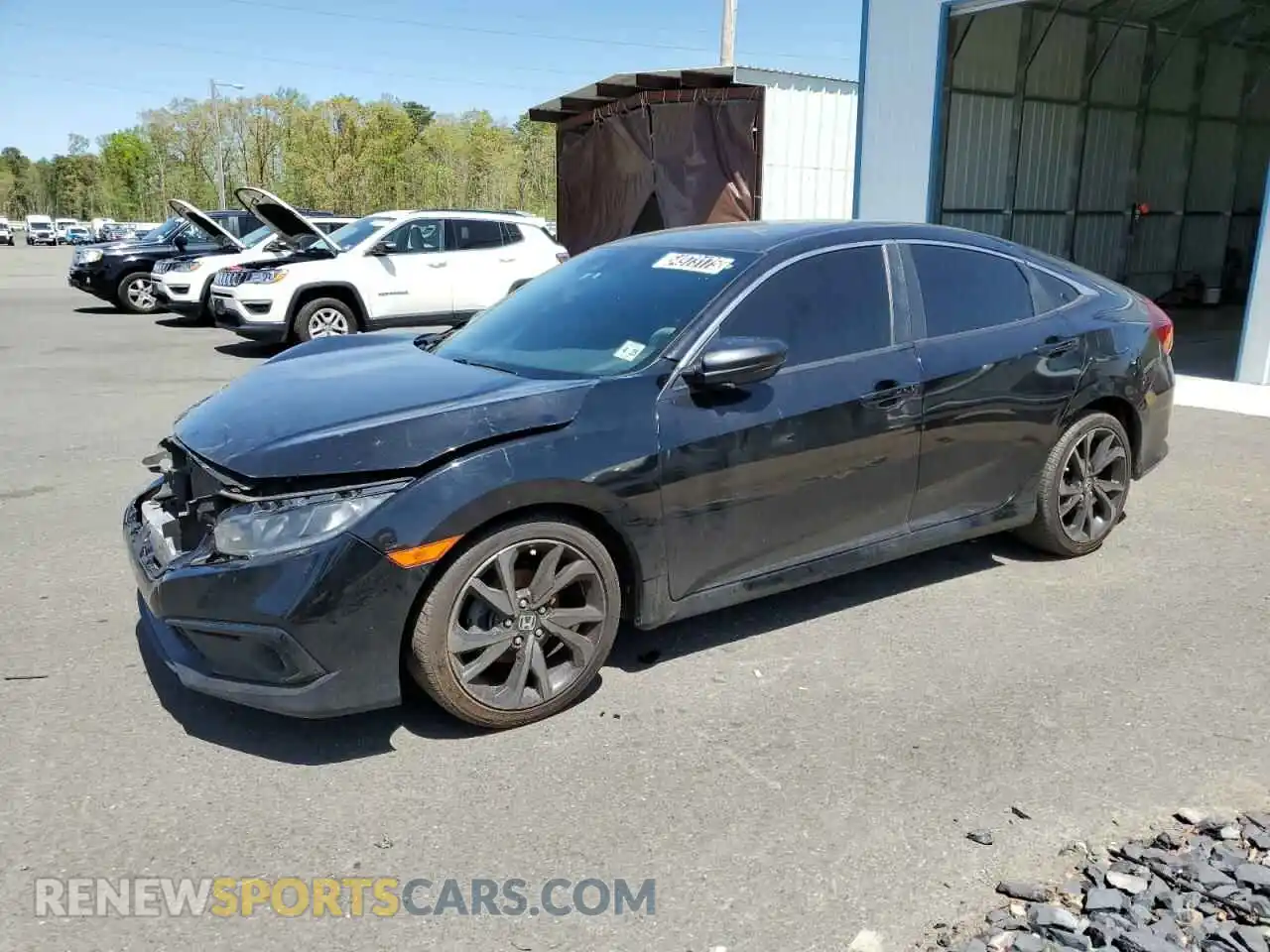 1 Photograph of a damaged car 2HGFC2F87LH525214 HONDA CIVIC 2020