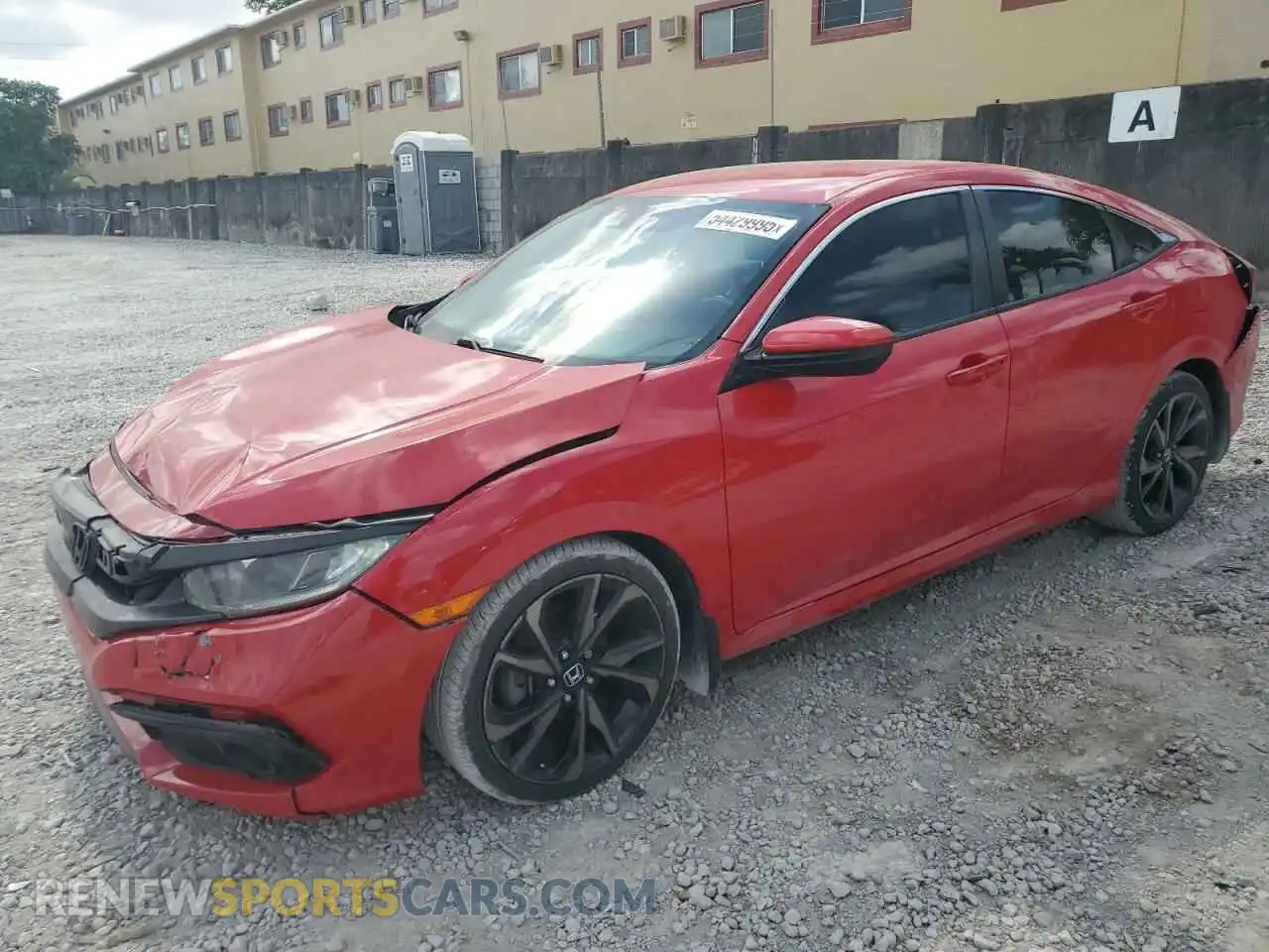 1 Photograph of a damaged car 2HGFC2F87LH537167 HONDA CIVIC 2020