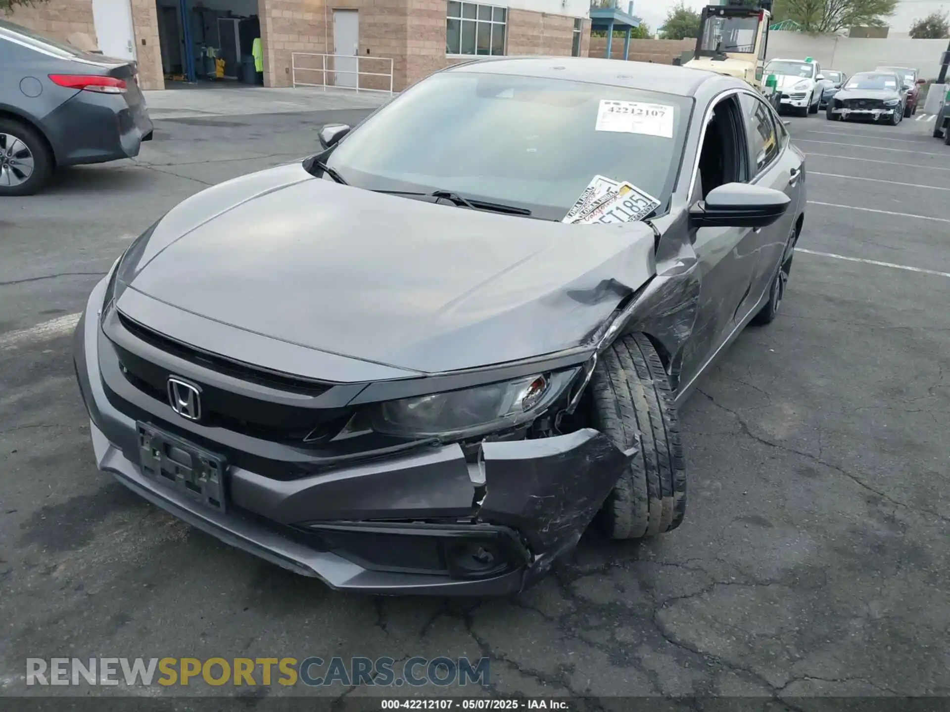 2 fotografías del automóvil dañado 2HGFC2F88LH540689 HONDA CIVIC 2020