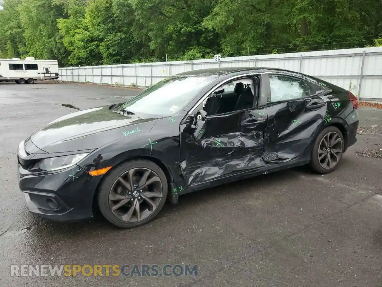 1 Photograph of a damaged car 2HGFC2F88LH587804 HONDA CIVIC 2020