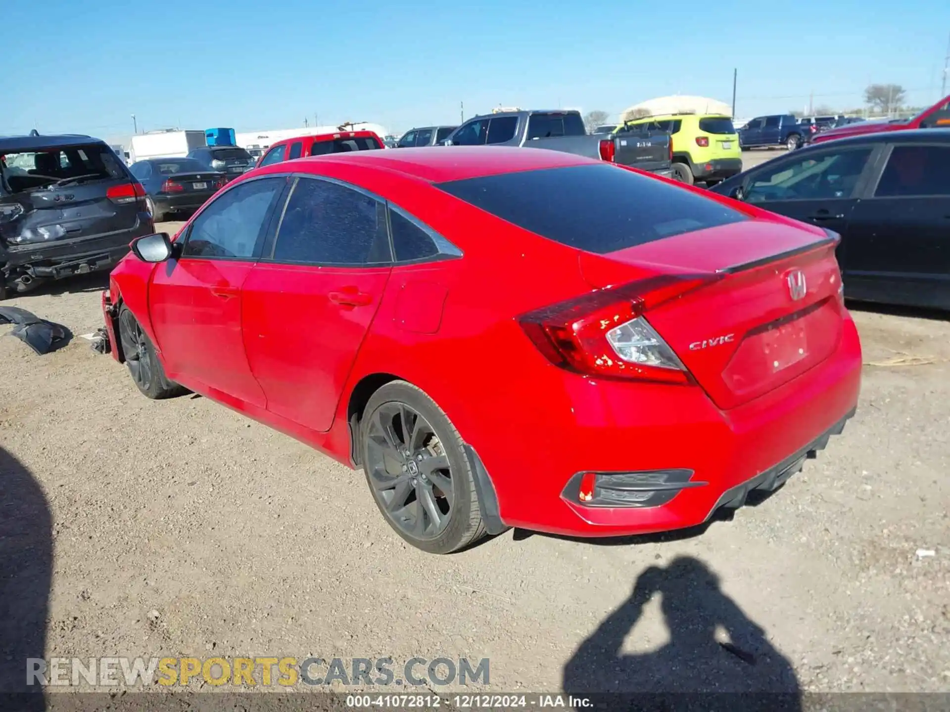 3 Photograph of a damaged car 2HGFC2F89LH509970 HONDA CIVIC 2020