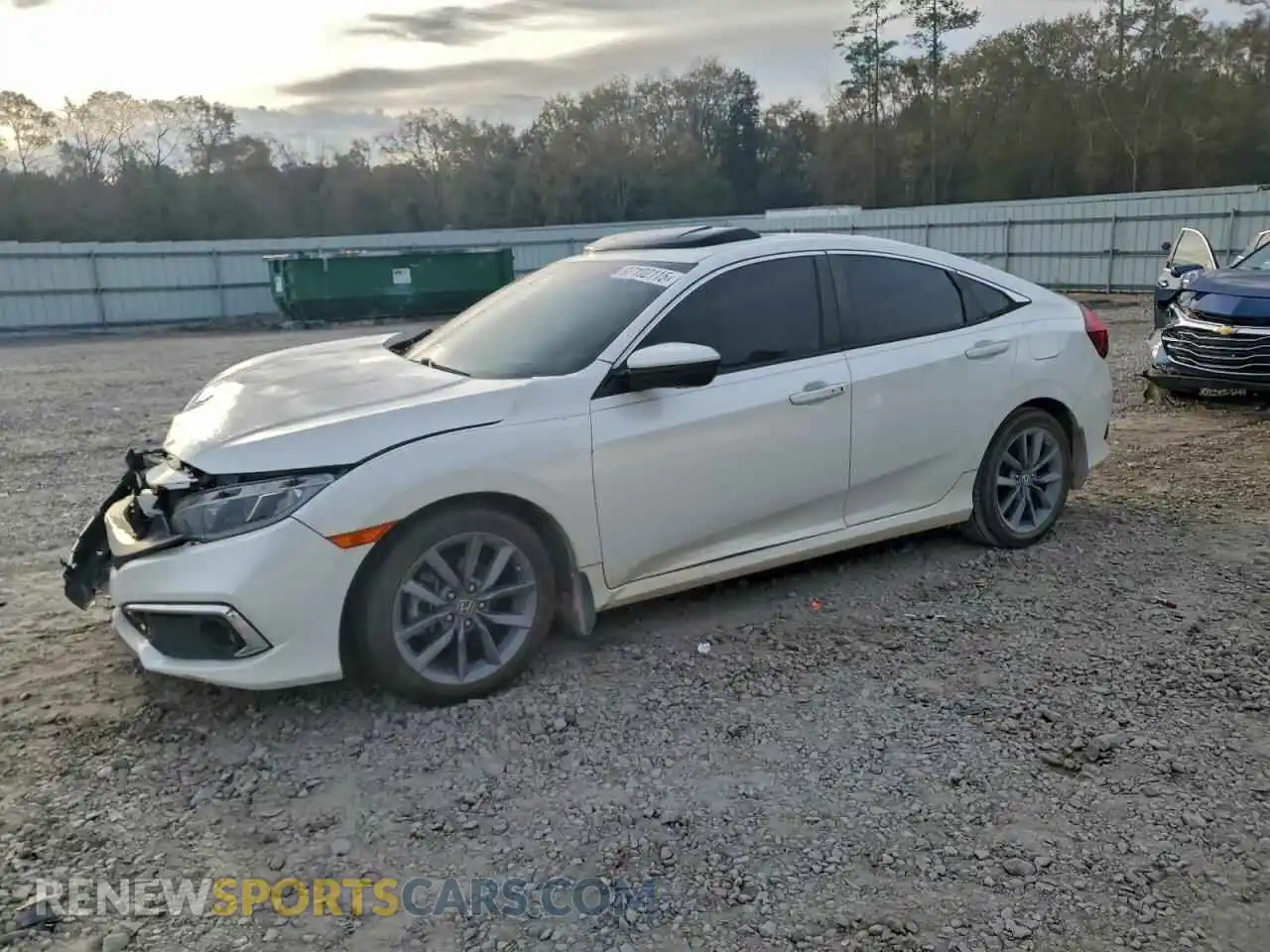 1 Photograph of a damaged car 19XFC1F36ME007444 HONDA CIVIC 2021