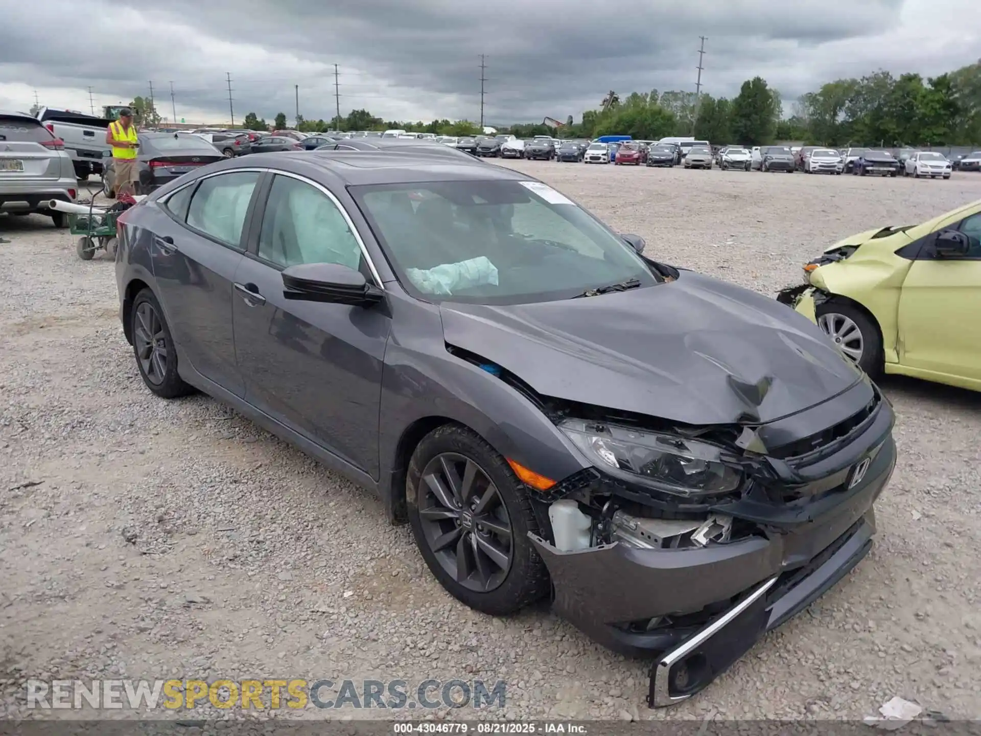 1 Photograph of a damaged car 19XFC1F36ME010182 HONDA CIVIC 2021