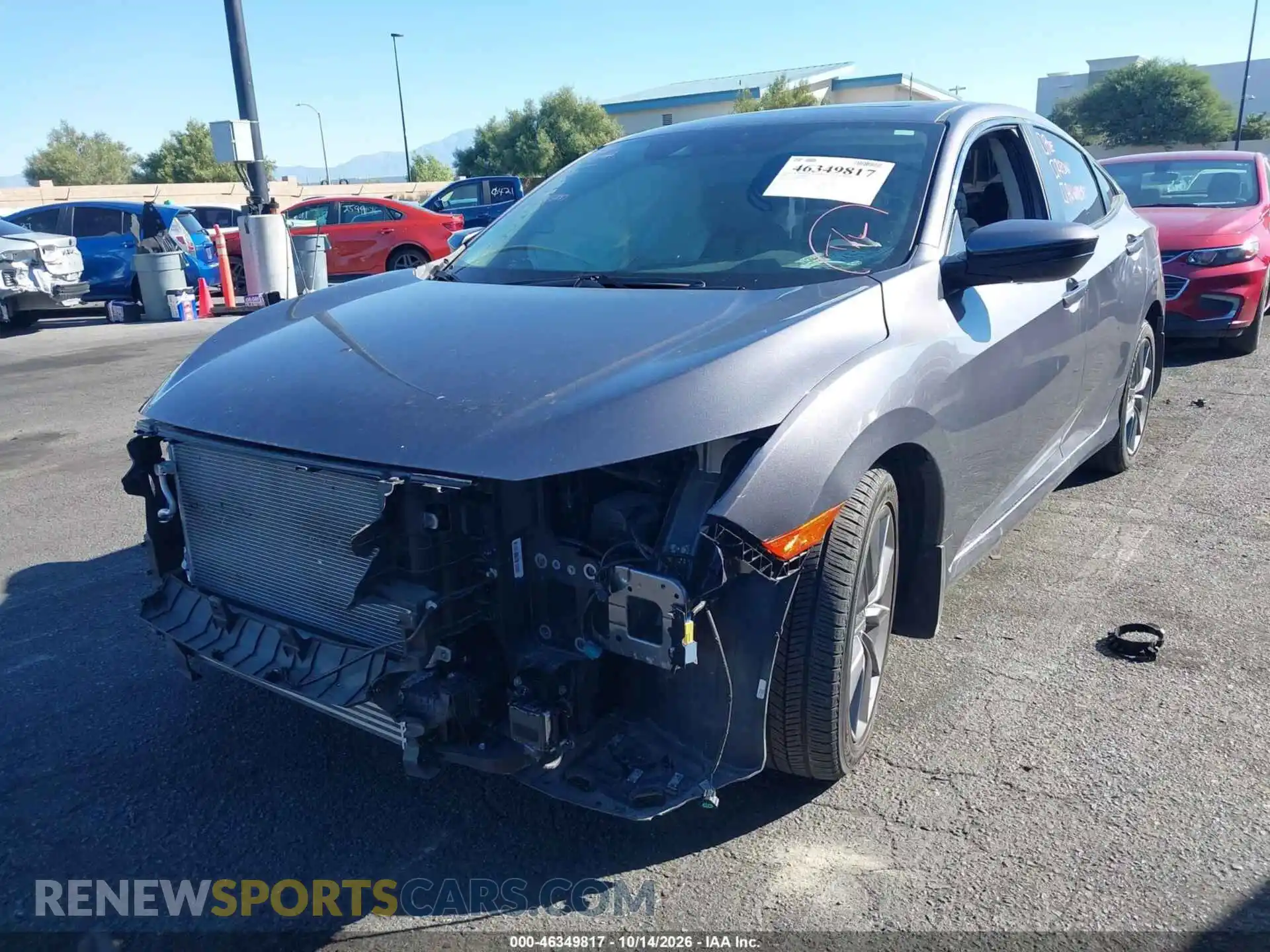2 fotografías del automóvil dañado 19XFC1F36ME203965 HONDA CIVIC 2021