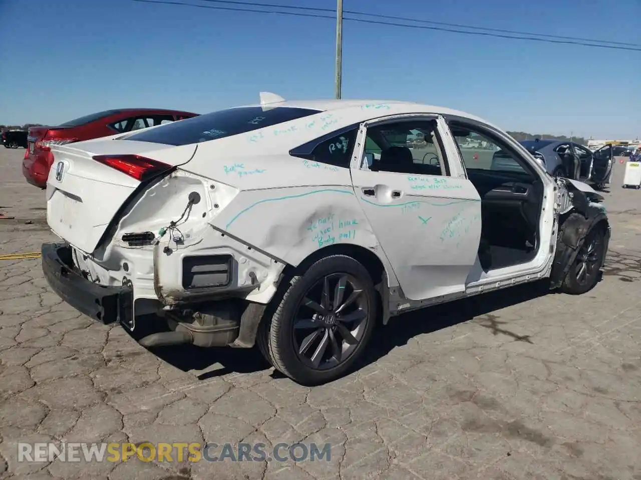 3 Photograph of a damaged car 19XFC1F38ME002066 HONDA CIVIC 2021