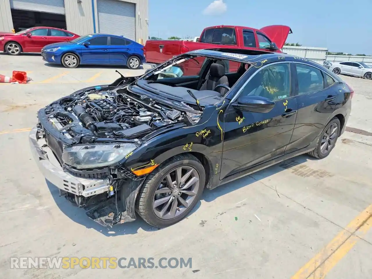 1 Photograph of a damaged car 19XFC1F38ME205054 HONDA CIVIC 2021