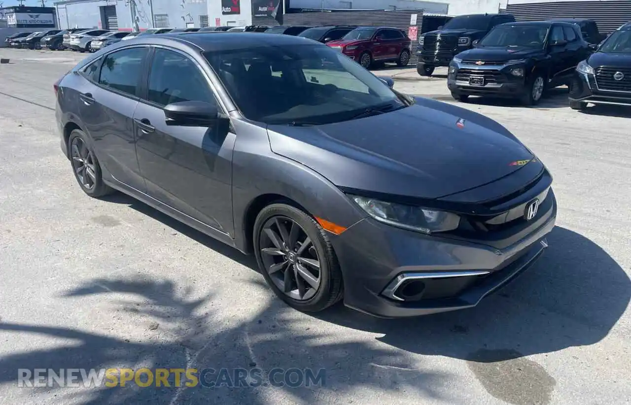 1 Photograph of a damaged car 19XFC1F39ME009754 HONDA CIVIC 2021
