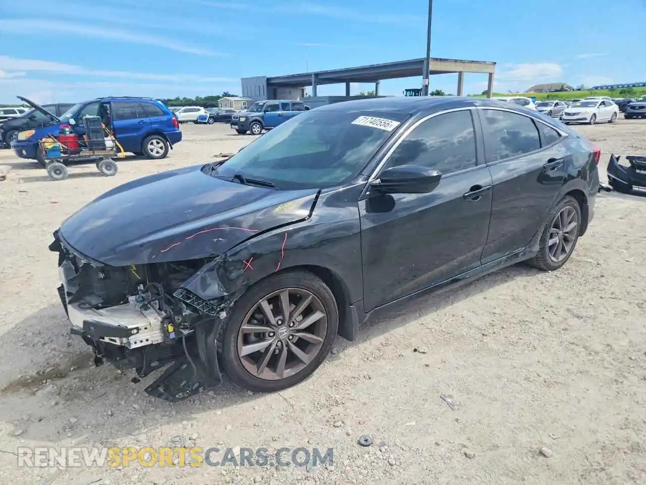 1 Фотография поврежденного автомобиля 19XFC1F72ME002678 HONDA CIVIC 2021