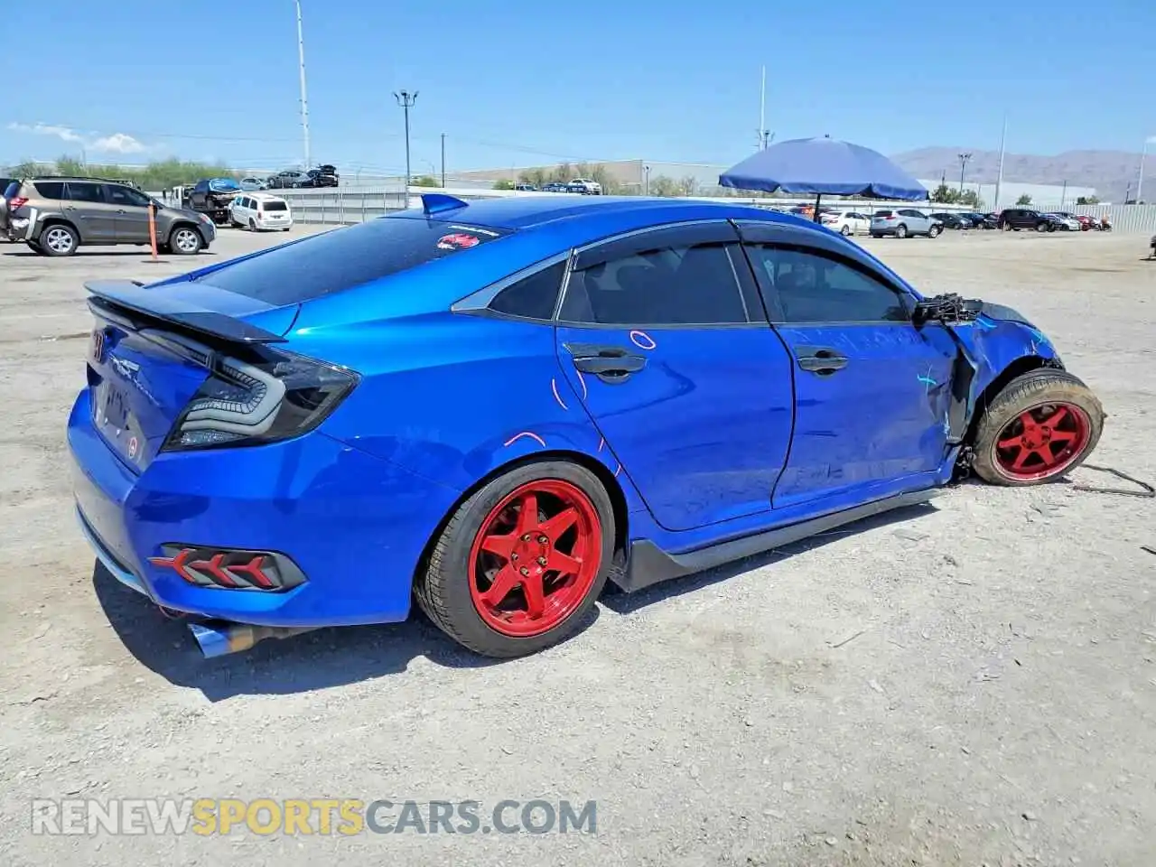 3 Фотография поврежденного автомобиля 19XFC1F75ME203409 HONDA CIVIC 2021