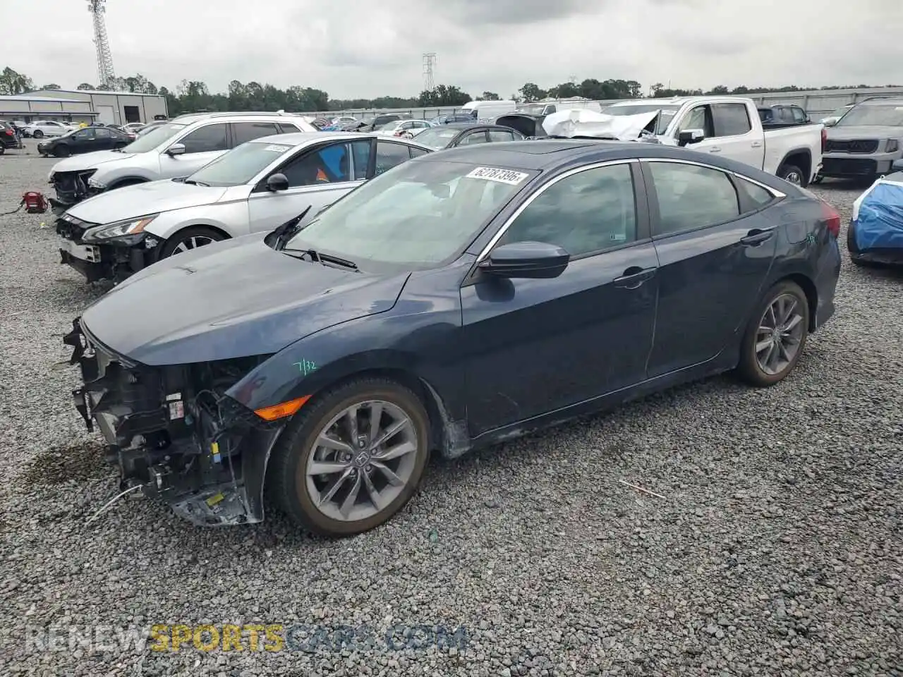 1 Photograph of a damaged car 19XFC1F79ME001334 HONDA CIVIC 2021