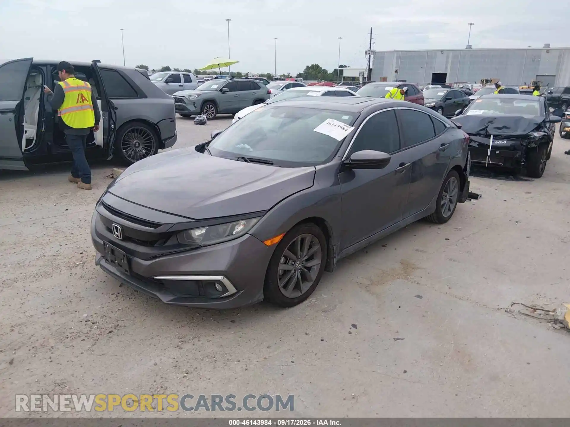 2 fotografías del automóvil dañado 19XFC1F7XME009605 HONDA CIVIC 2021