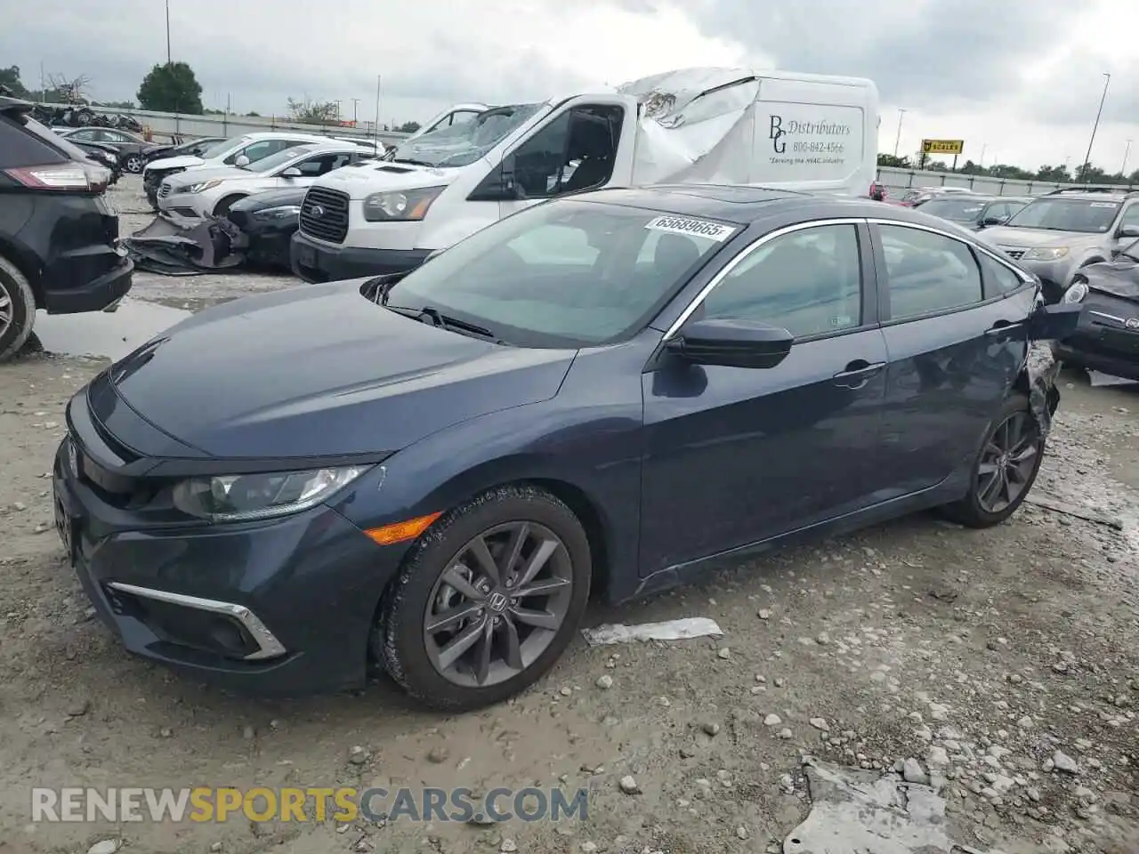 1 Photograph of a damaged car 19XFC1F7XME011791 HONDA CIVIC 2021