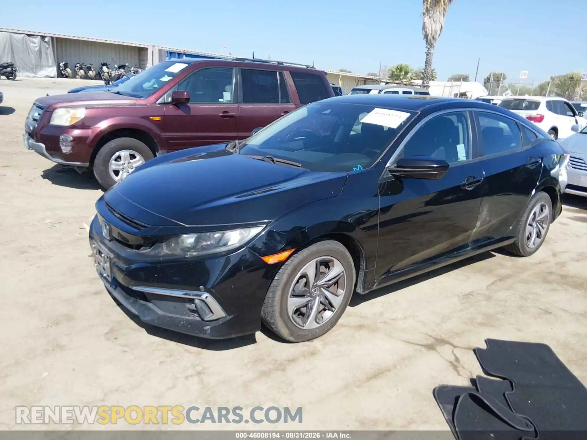 2 fotografías del automóvil dañado 19XFC2F68ME201411 HONDA CIVIC 2021