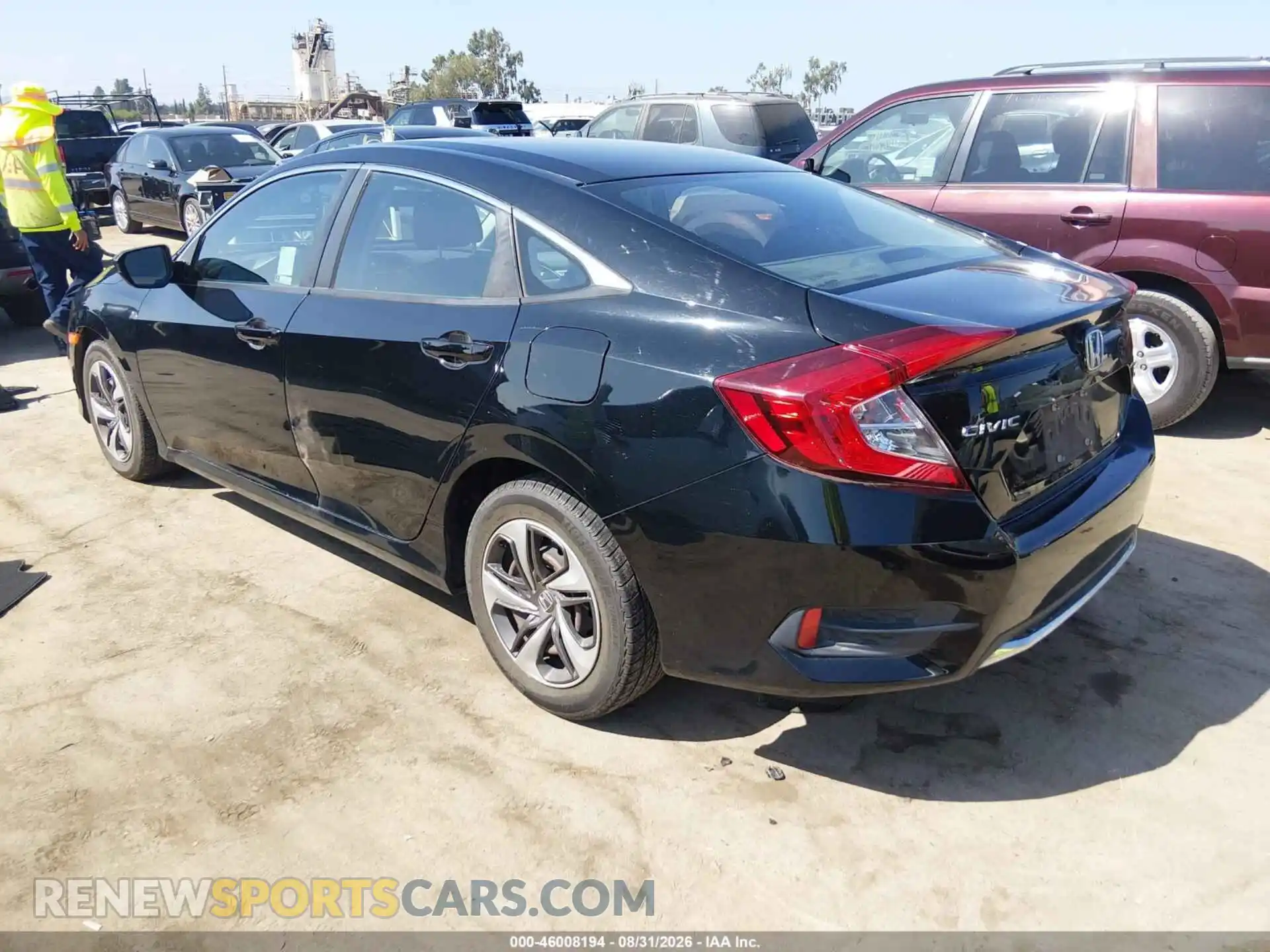 3 fotografías del automóvil dañado 19XFC2F68ME201411 HONDA CIVIC 2021