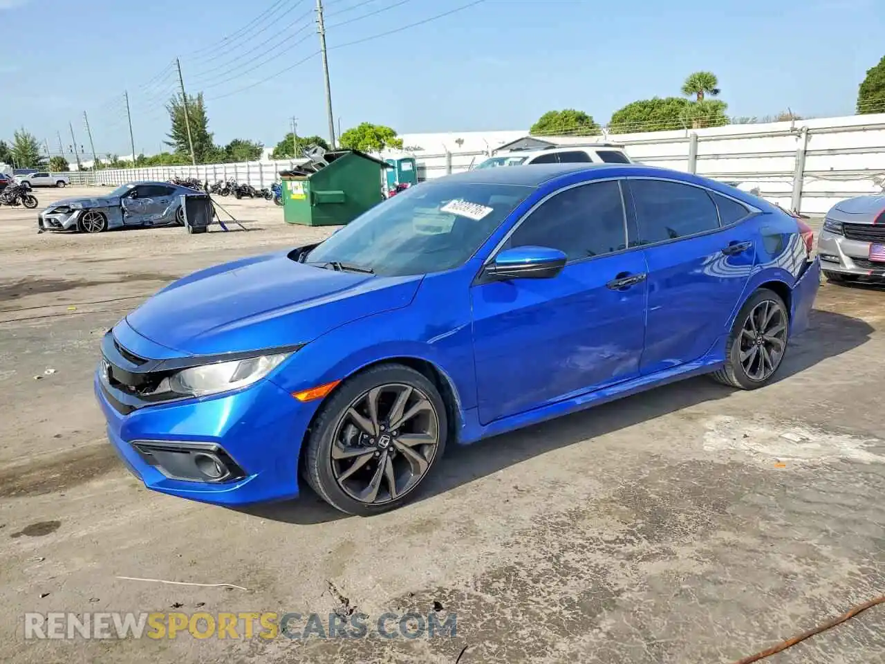 1 Фотография поврежденного автомобиля 19XFC2F84ME002700 HONDA CIVIC 2021