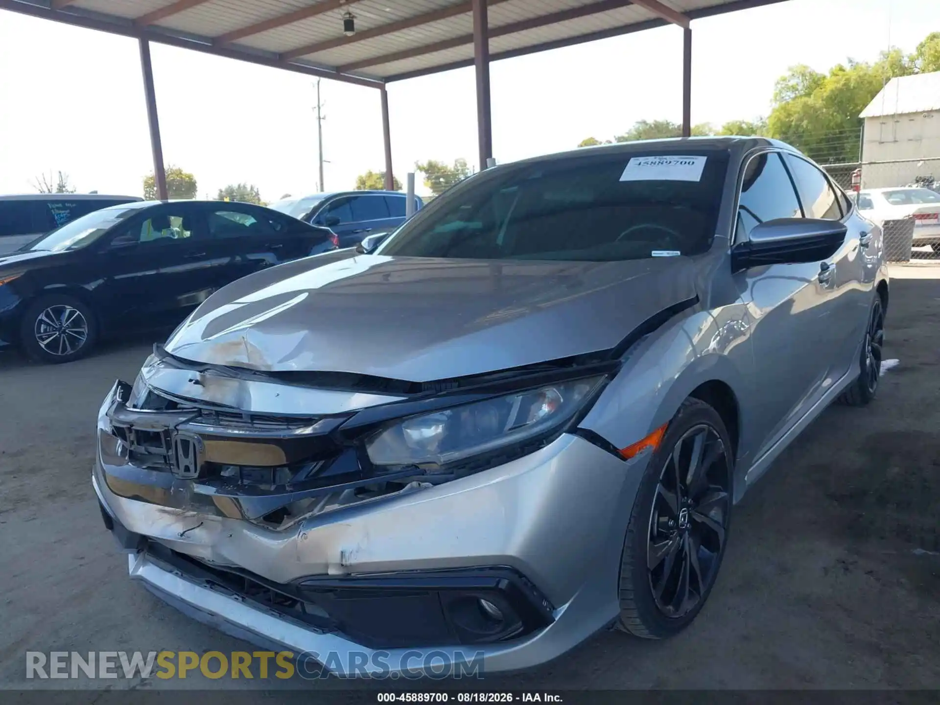 2 fotografías del automóvil dañado 19XFC2F84ME202301 HONDA CIVIC 2021