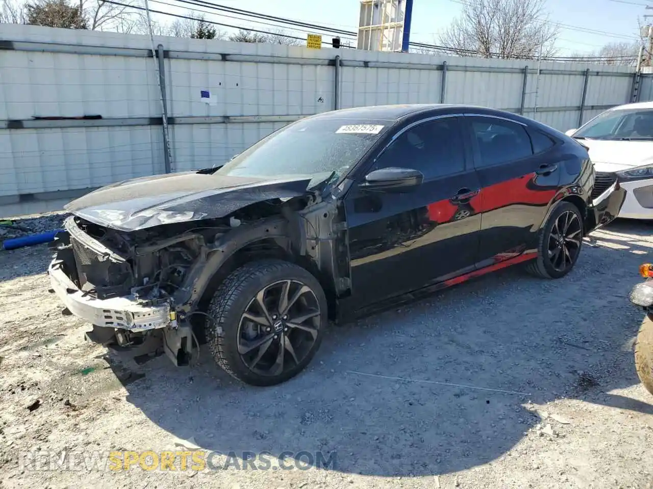 1 Photograph of a damaged car 19XFC2F87ME000908 HONDA CIVIC 2021