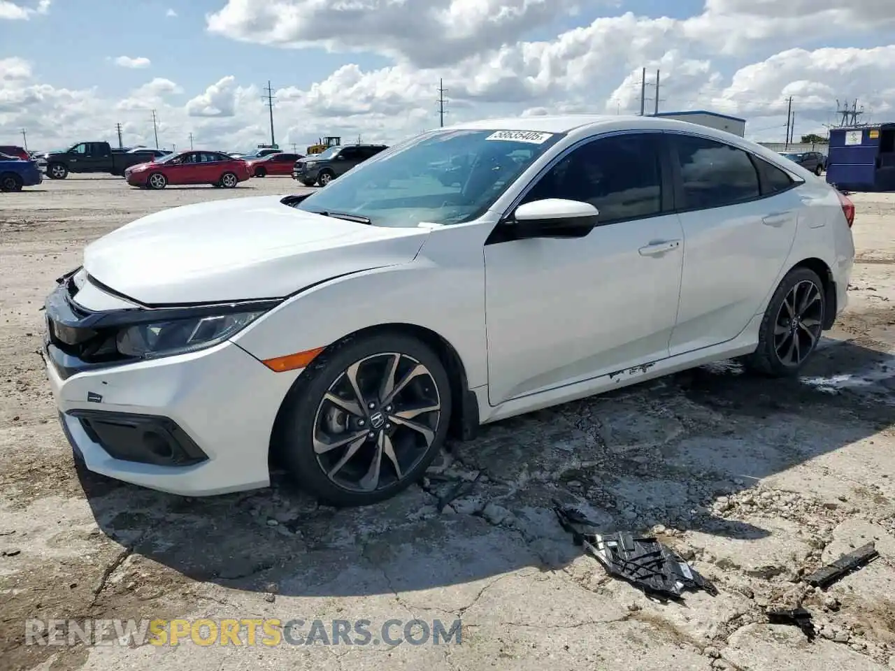 1 Photograph of a damaged car 19XFC2F87ME003307 HONDA CIVIC 2021