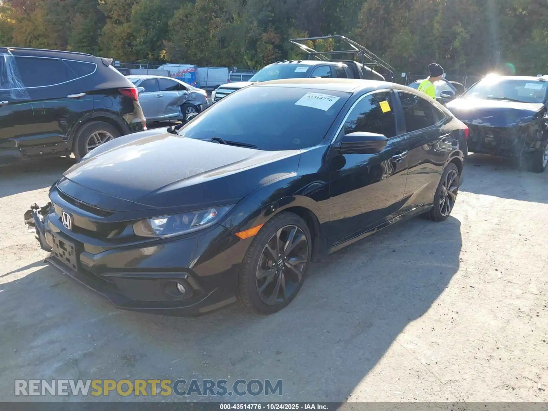 2 fotografías del automóvil dañado 19XFC2F89ME000487 HONDA CIVIC 2021
