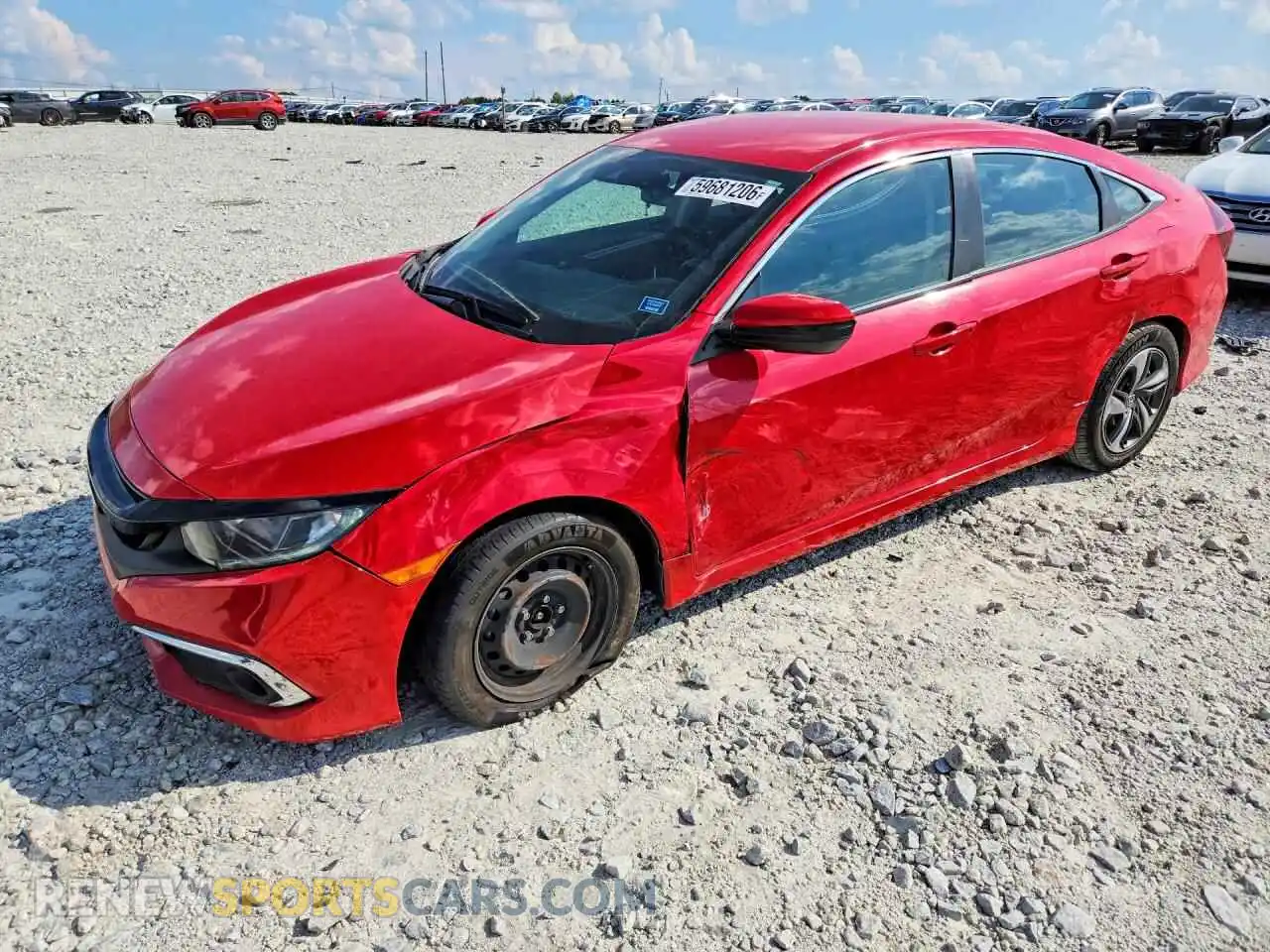 1 Photograph of a damaged car 2HGFC2F60MH533087 HONDA CIVIC 2021