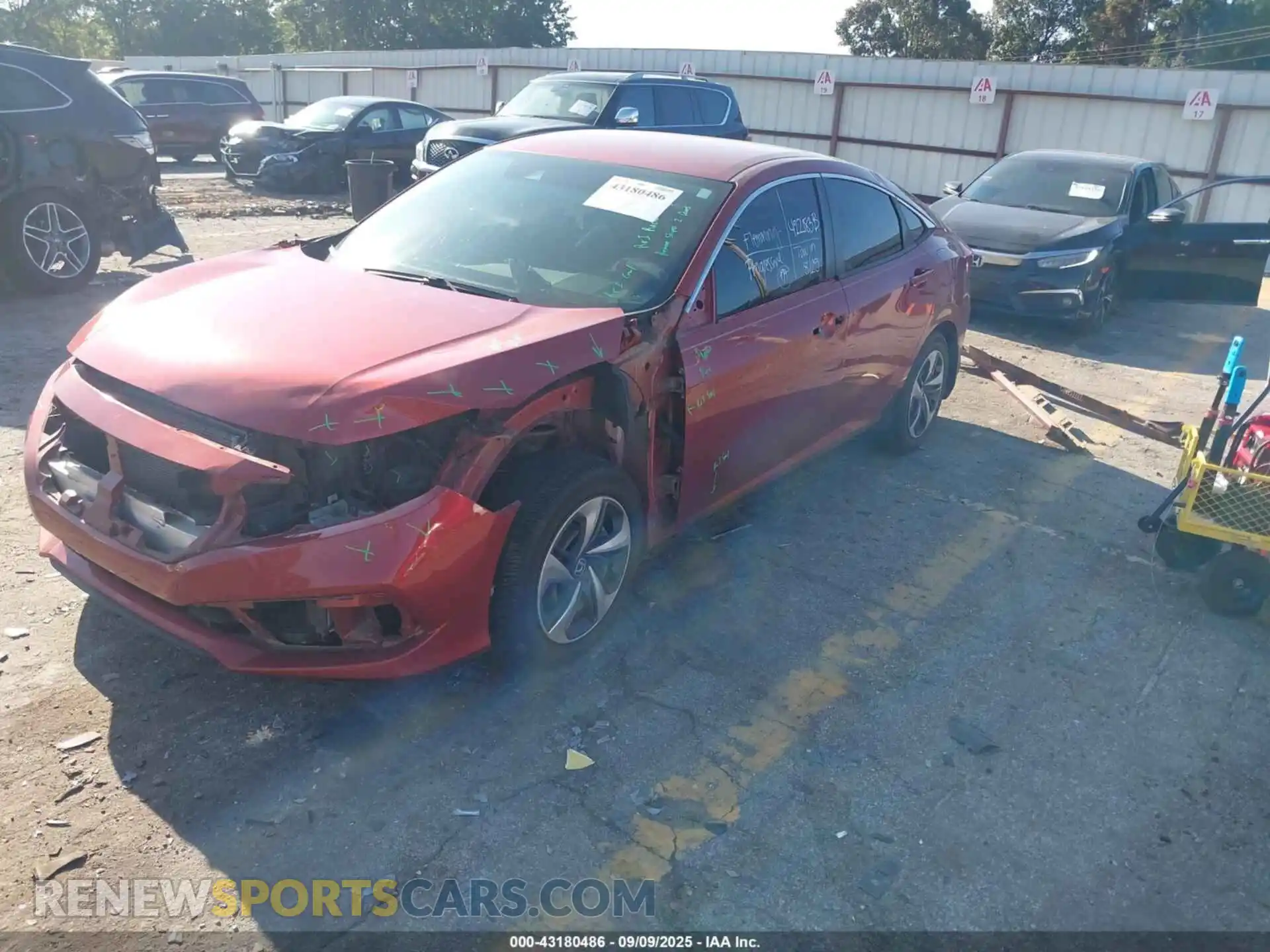 2 fotografías del automóvil dañado 2HGFC2F63MH545427 HONDA CIVIC 2021