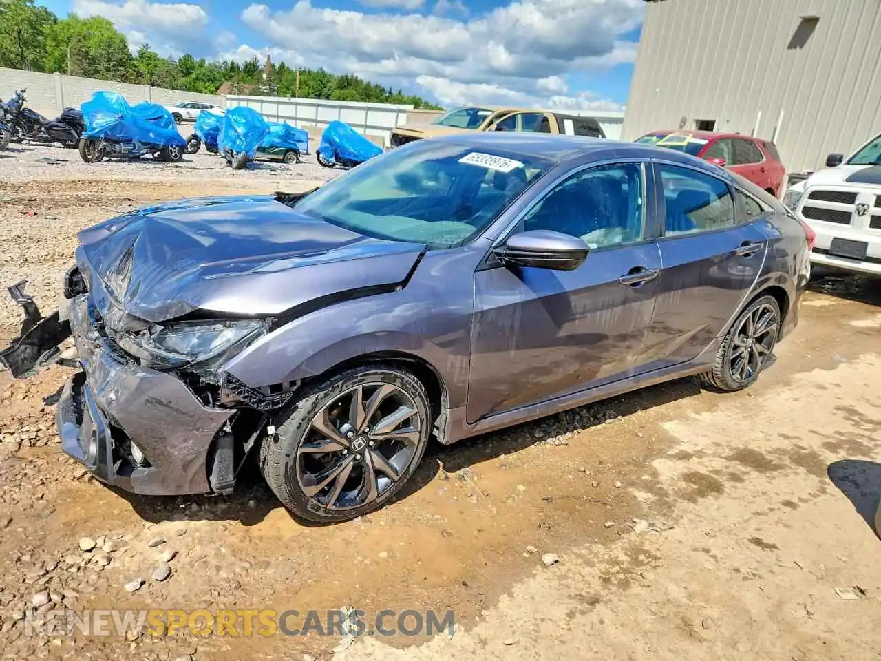 1 Photograph of a damaged car 2HGFC2F80MH500897 HONDA CIVIC 2021