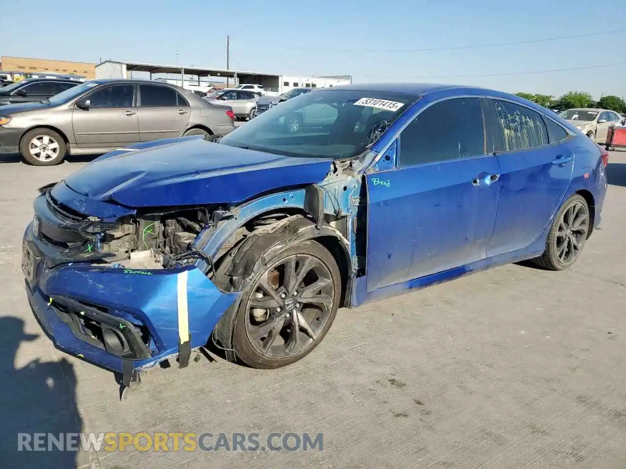 1 Photograph of a damaged car 2HGFC2F81MH533780 HONDA CIVIC 2021