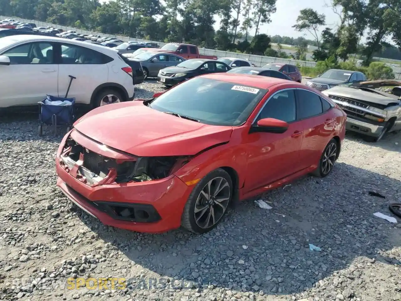 1 Photograph of a damaged car 2HGFC2F81MH537084 HONDA CIVIC 2021
