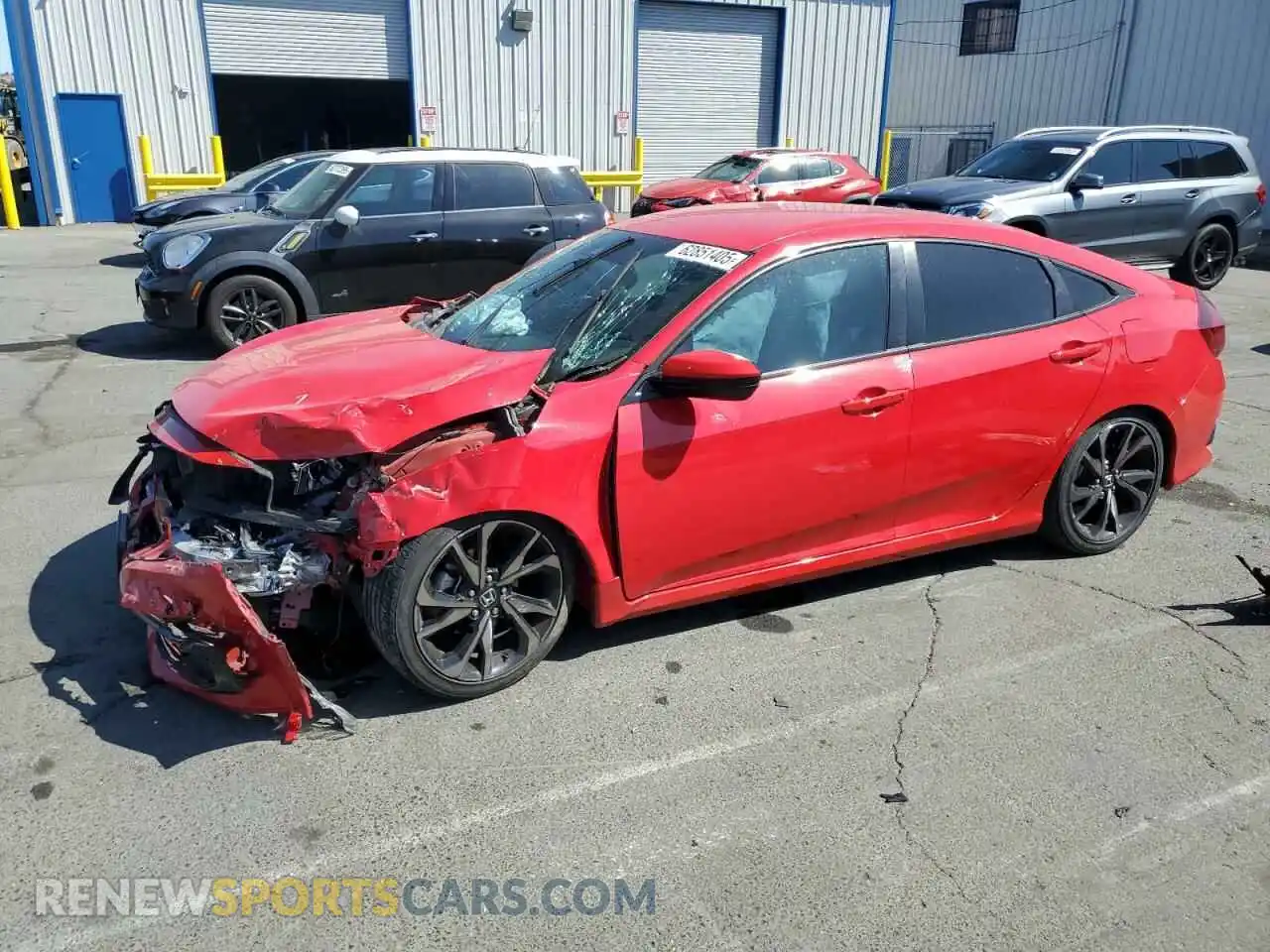 1 Photograph of a damaged car 2HGFC2F84MH544630 HONDA CIVIC 2021