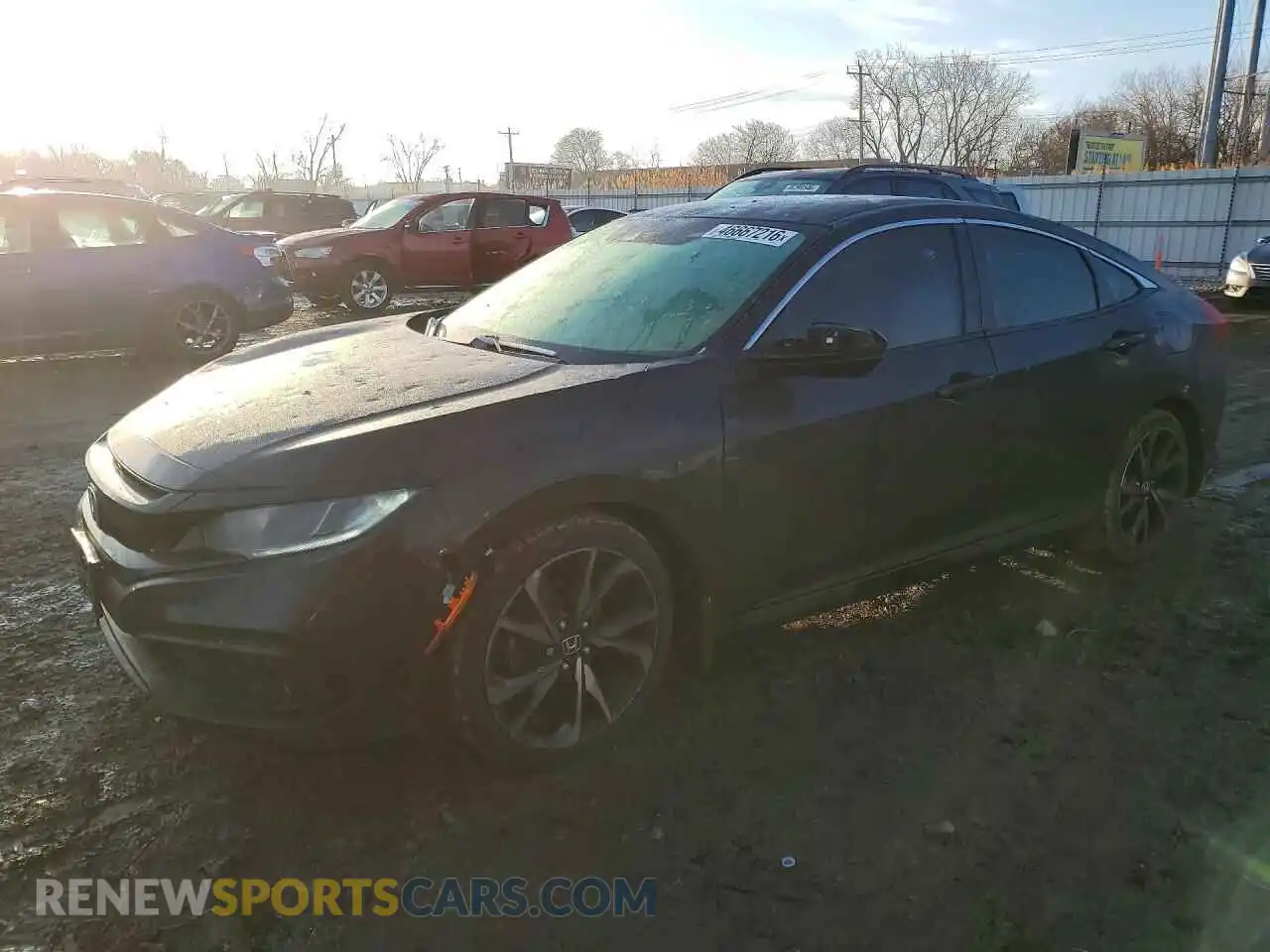 1 Photograph of a damaged car 2HGFC2F86MH544886 HONDA CIVIC 2021