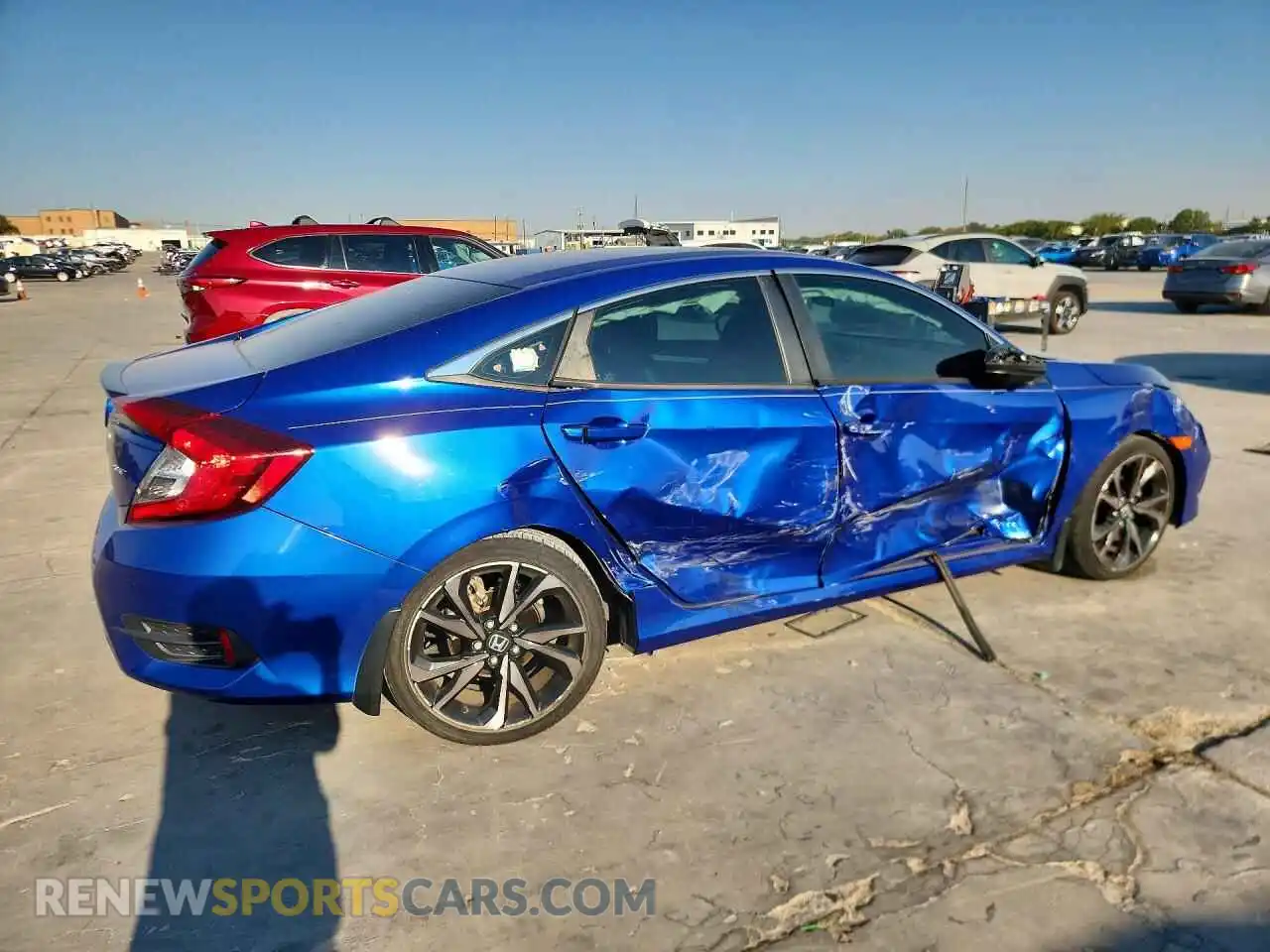 3 fotografías del automóvil dañado 2HGFC2F87MH510004 HONDA CIVIC 2021