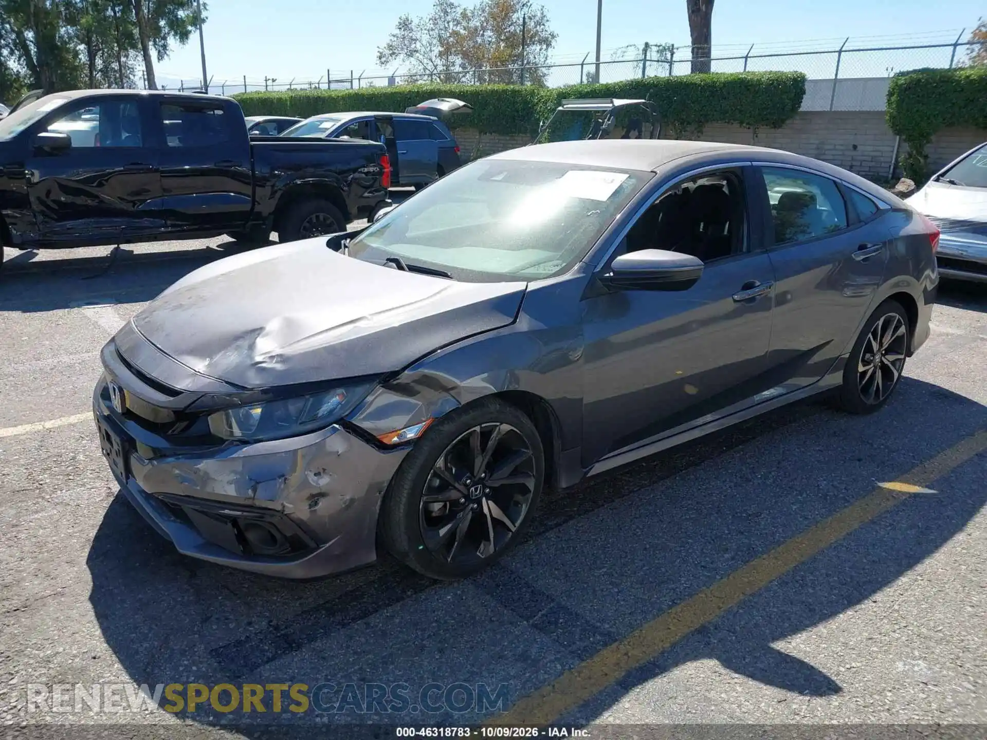 2 fotografías del automóvil dañado 2HGFC2F87MH518281 HONDA CIVIC 2021