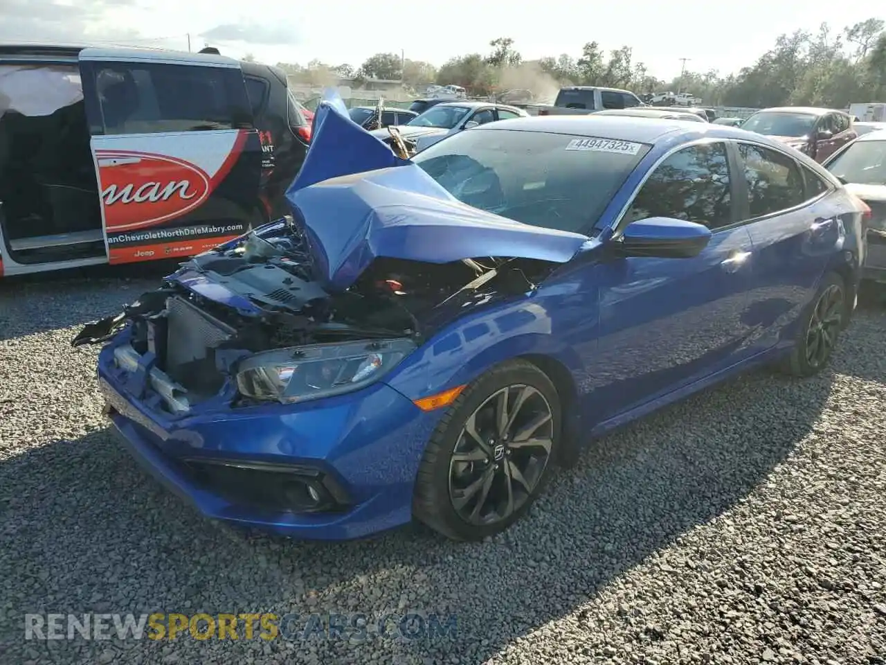 1 Photograph of a damaged car 2HGFC2F87MH535596 HONDA CIVIC 2021